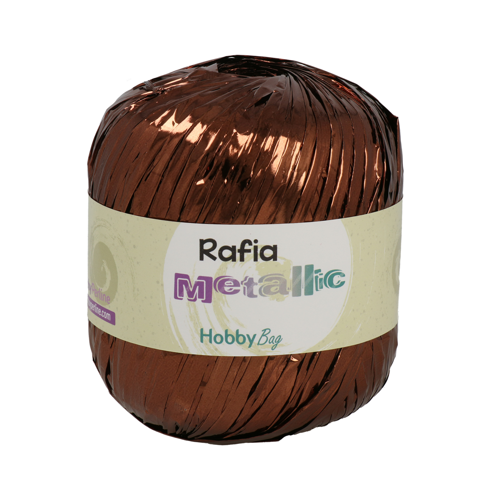rafia metallic hobbybag - brown - 50gr (110mt) | 1pc