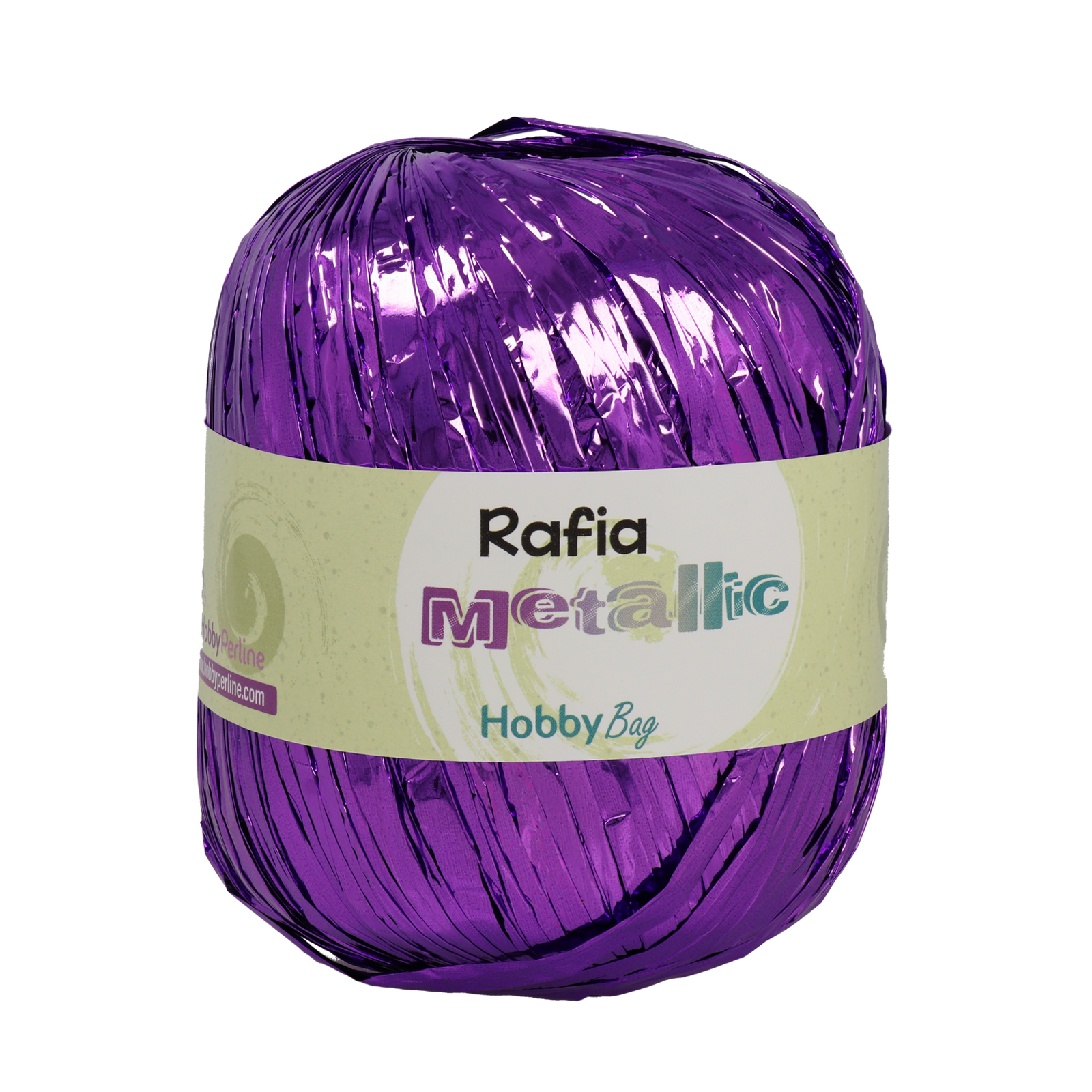 rafia metallic hobbybag - purple - 50gr (110mt) | 1pc