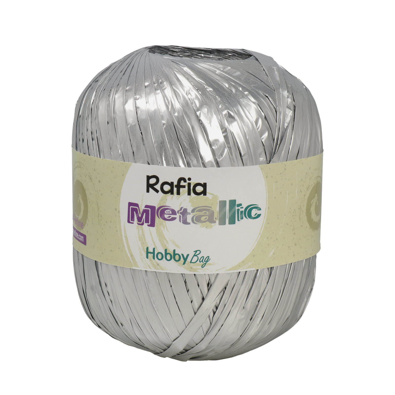 rafia metallic hobbybag - antique silver - 50gr (110mt) | 1pc