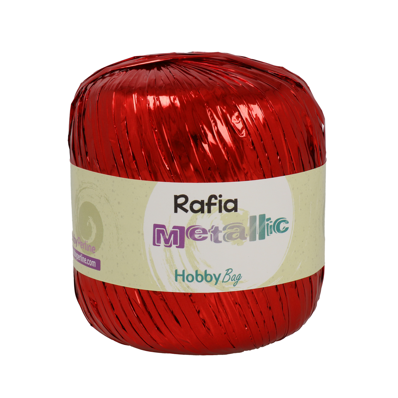 rafia metallic hobbybag - red - 50gr (110mt) | 1pc