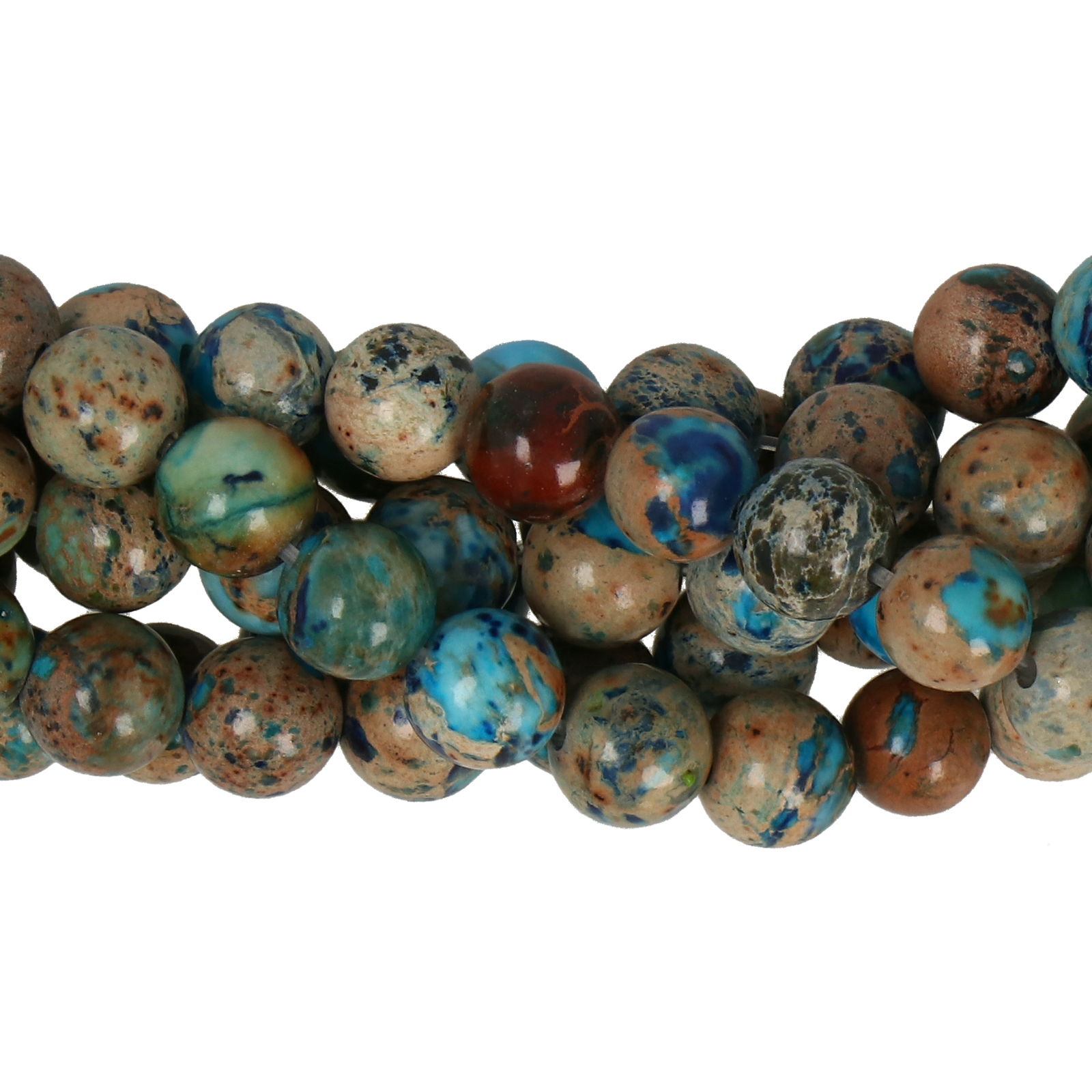 dyed blau impression jaspis glatt runde 6mm | 15st