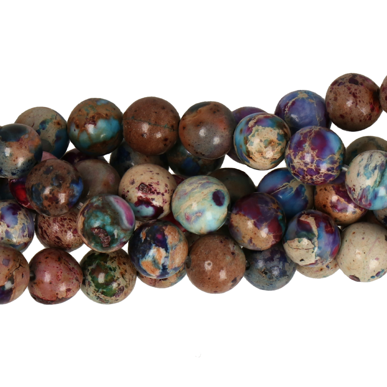 dyed impression jasper galaxy smooth round 6mm | 15/16-inch strand