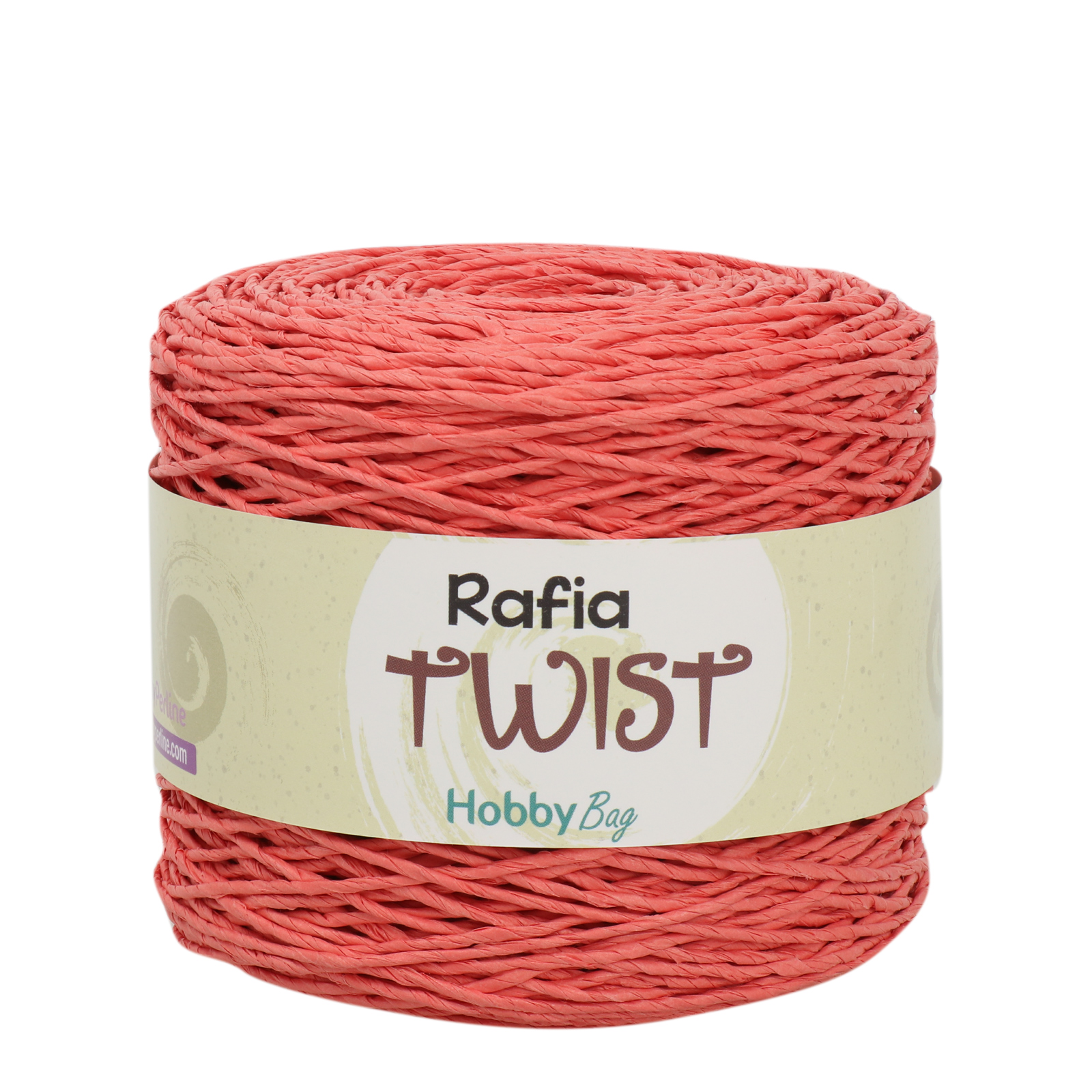 rafia twist hobbybag - coral - 250gr (250mt) | 1pc