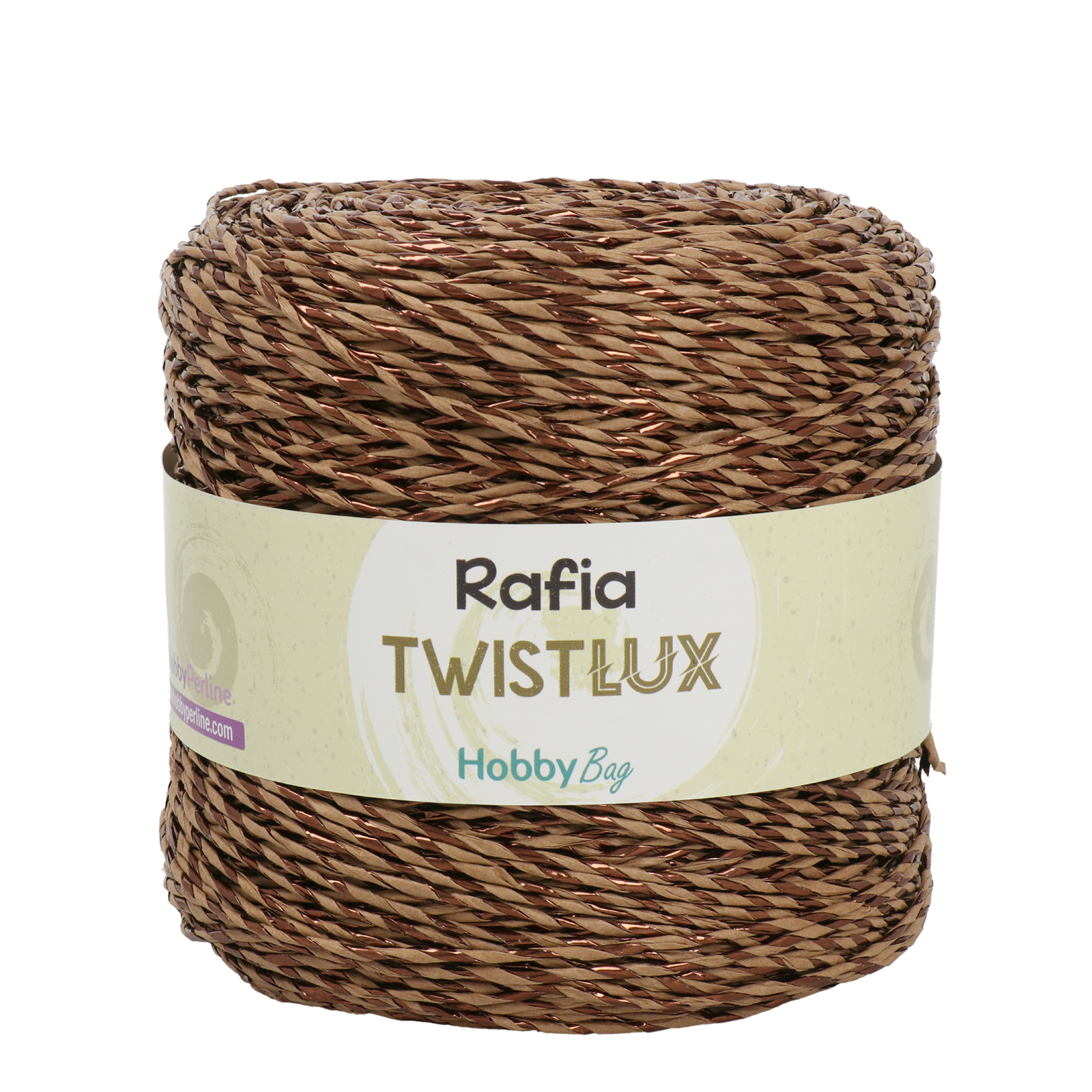rafia twist lux hobbybag - natural/brown - 250gr (250mt) | 1pc