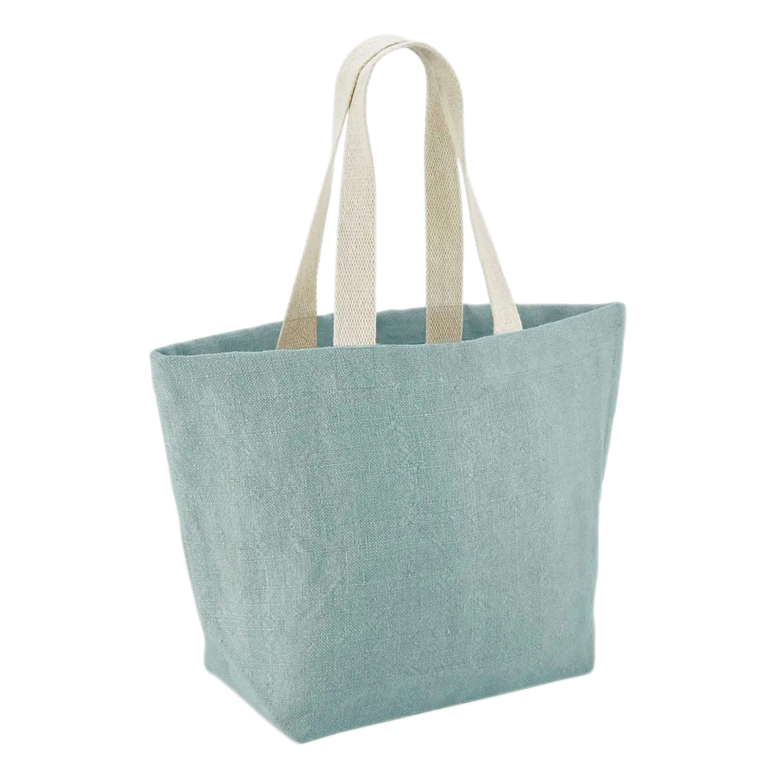 jute bag with inner pocket - duckegg - 53x37x18cm | 1pc