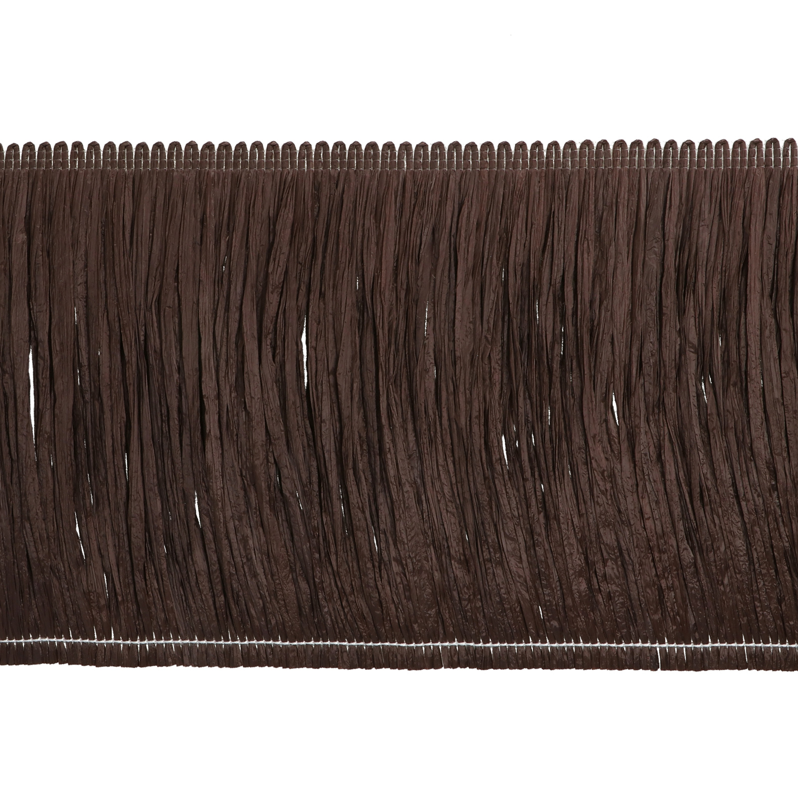 raffia fringe for bags - brown - 15 cm | 50cm