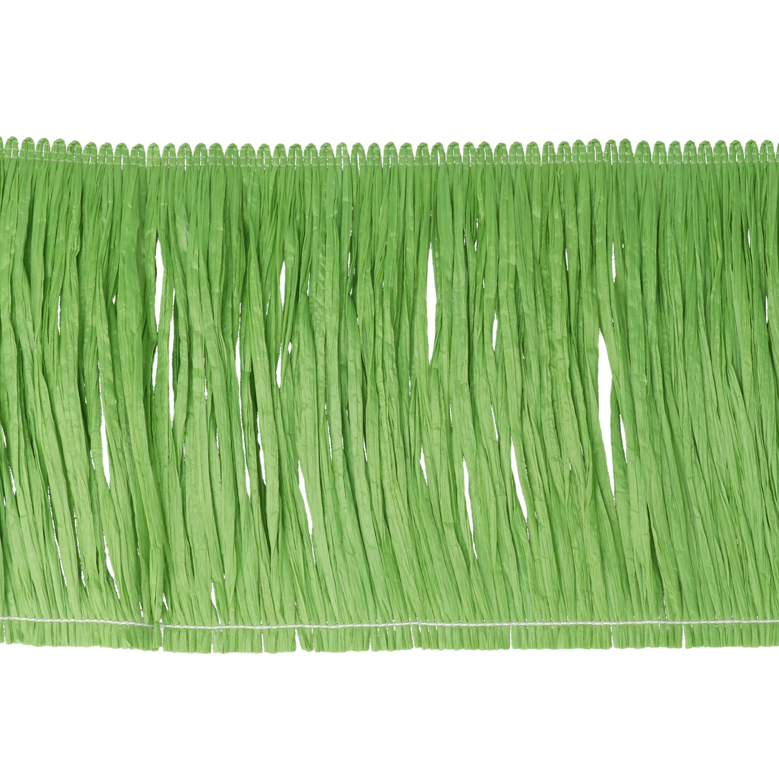 raffia fringe for bags - green - 15 cm | 50cm