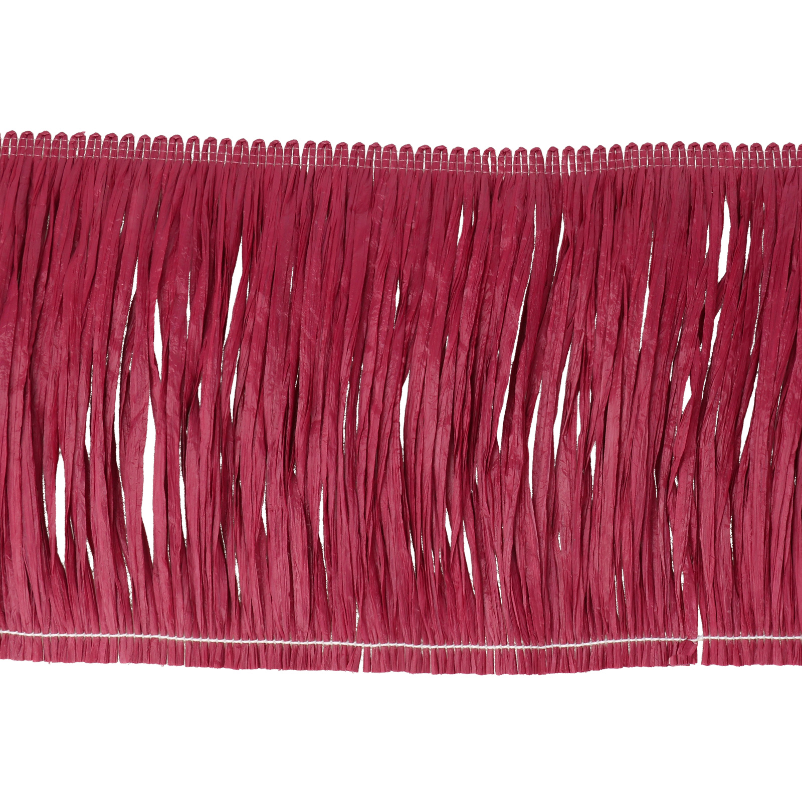 raffia fringe for bags - bordeaux - 15 cm | 50cm