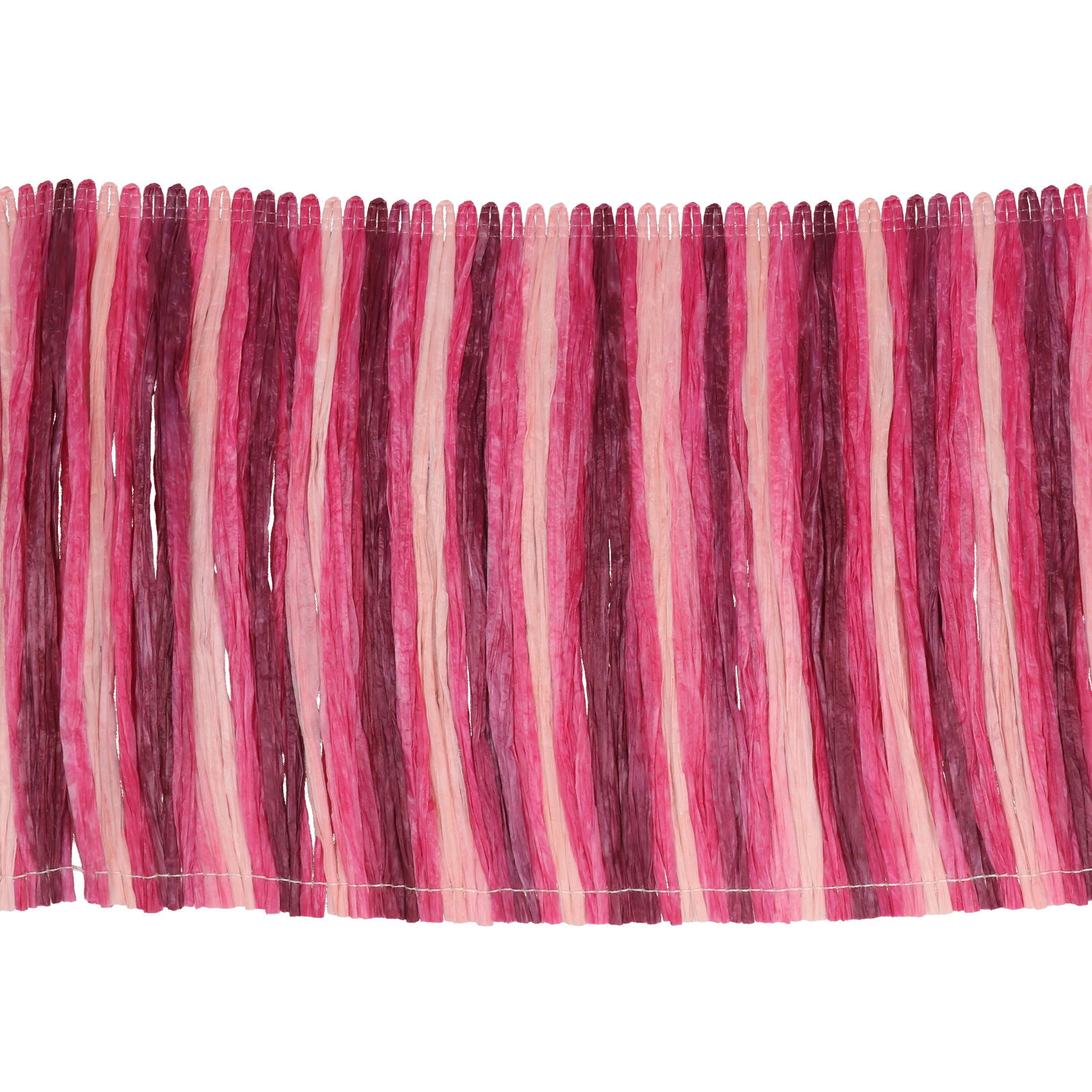 raffia fringe for bags - pink mix - 15 cm | 50cm