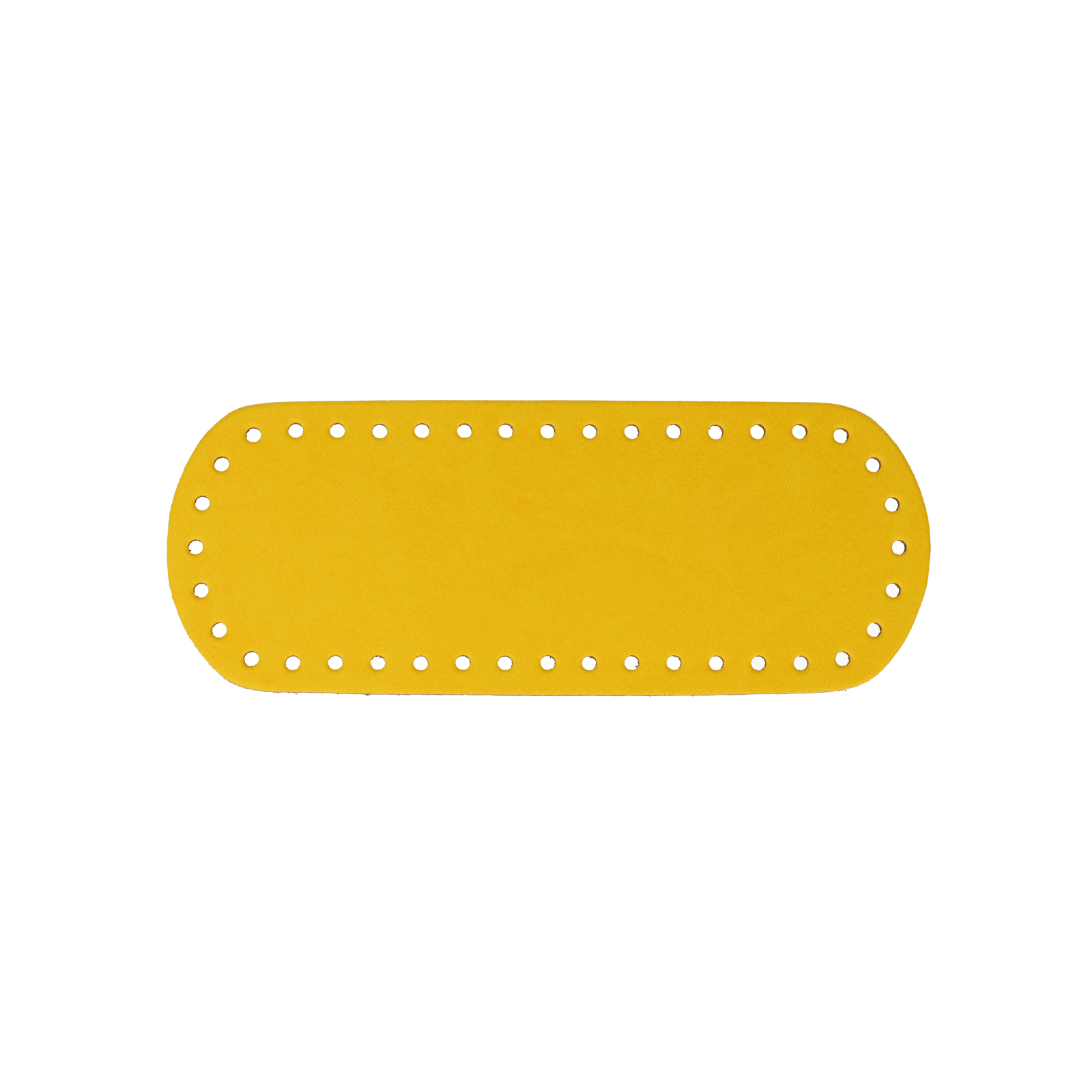 yellow pu leather bottom bag oval 21x8cm | 1pc
