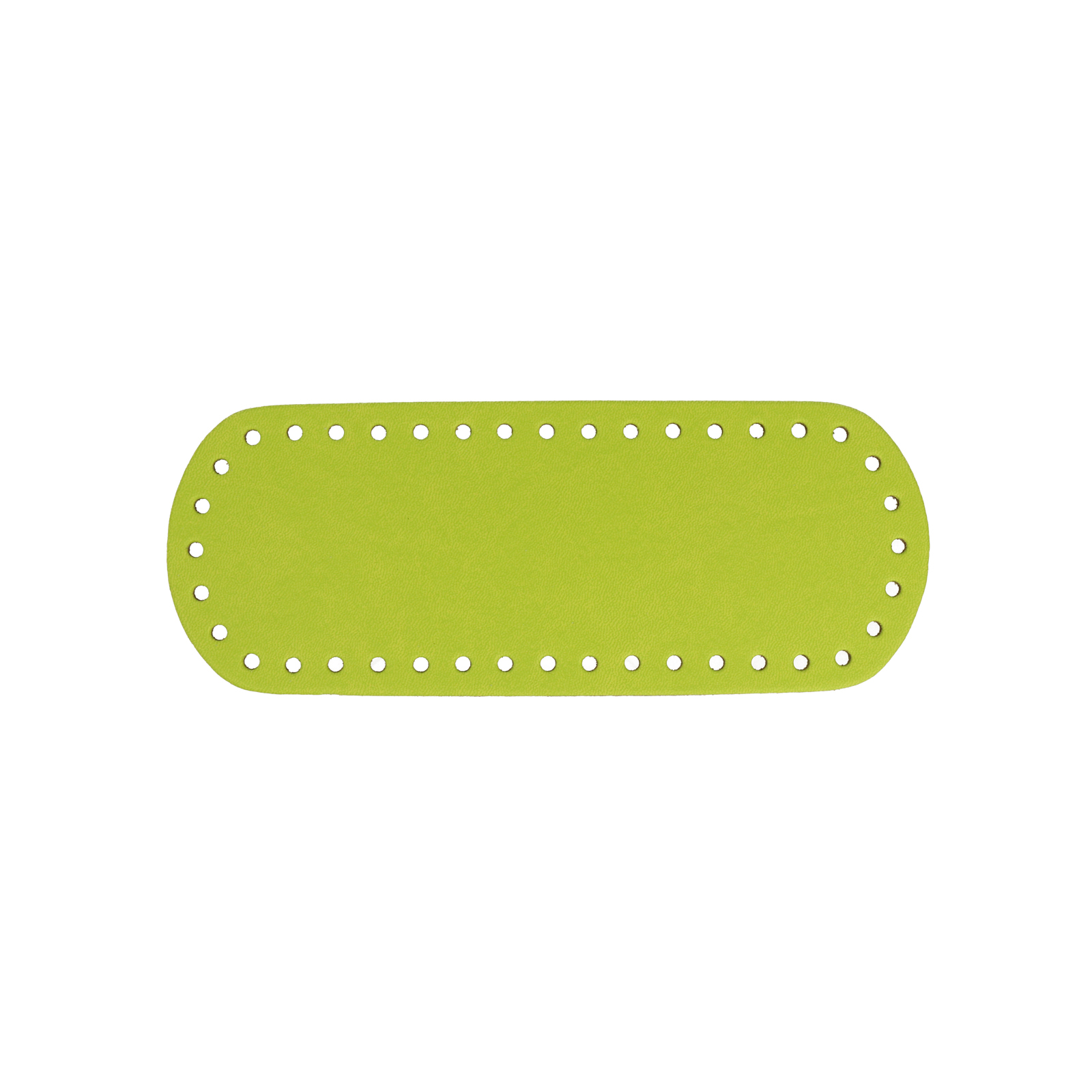 lime green pu leather bottom bag oval 21x8cm | 1pc