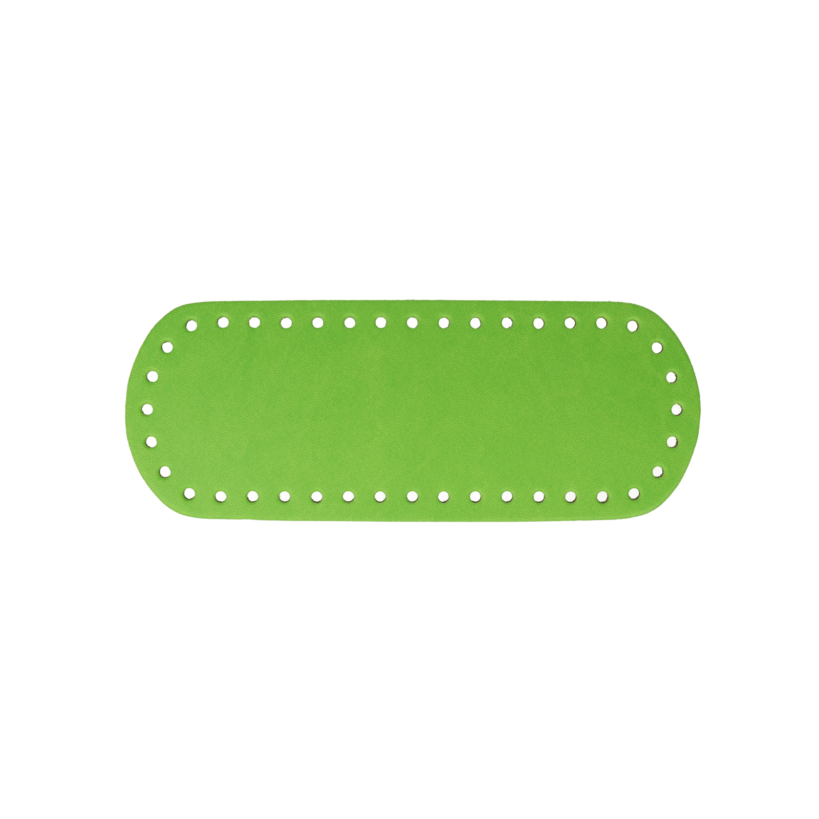 green pu leather bottom bag oval 21x8cm | 1pc