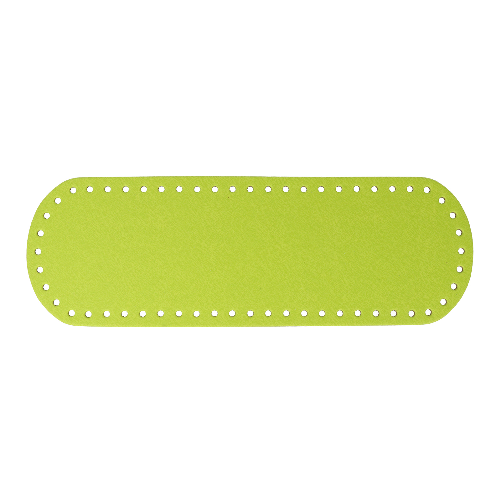 lime green pu leather bottom bag oval 30x10cm | 1pc