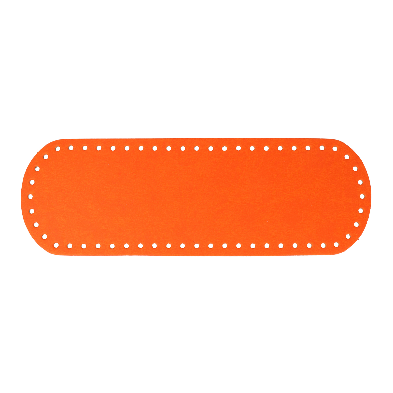 orange pu leather bottom bag oval 30x10cm | 1pc