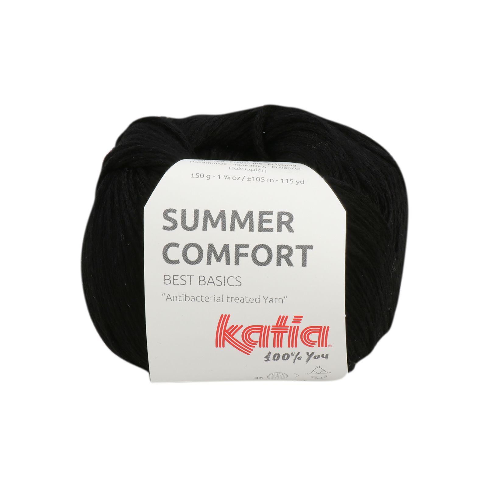 katia summer comfort - black (79) - 50gr (105mt) | 1pc