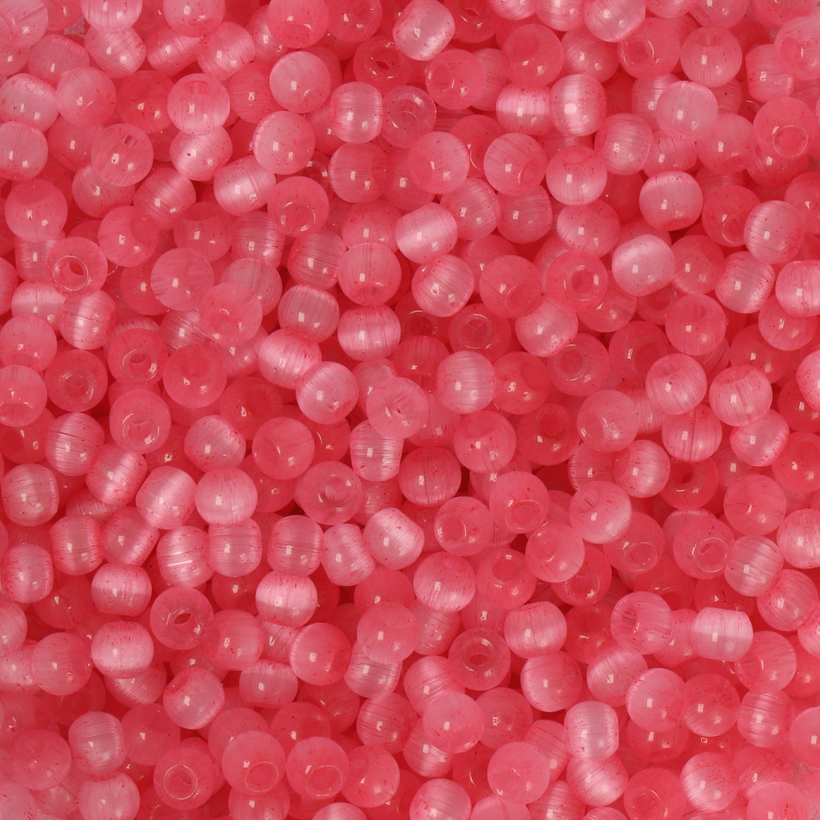 frizzy glass bead - soft moon fuchsia - smooth round 4mm (450pc aprox.) | 30gr