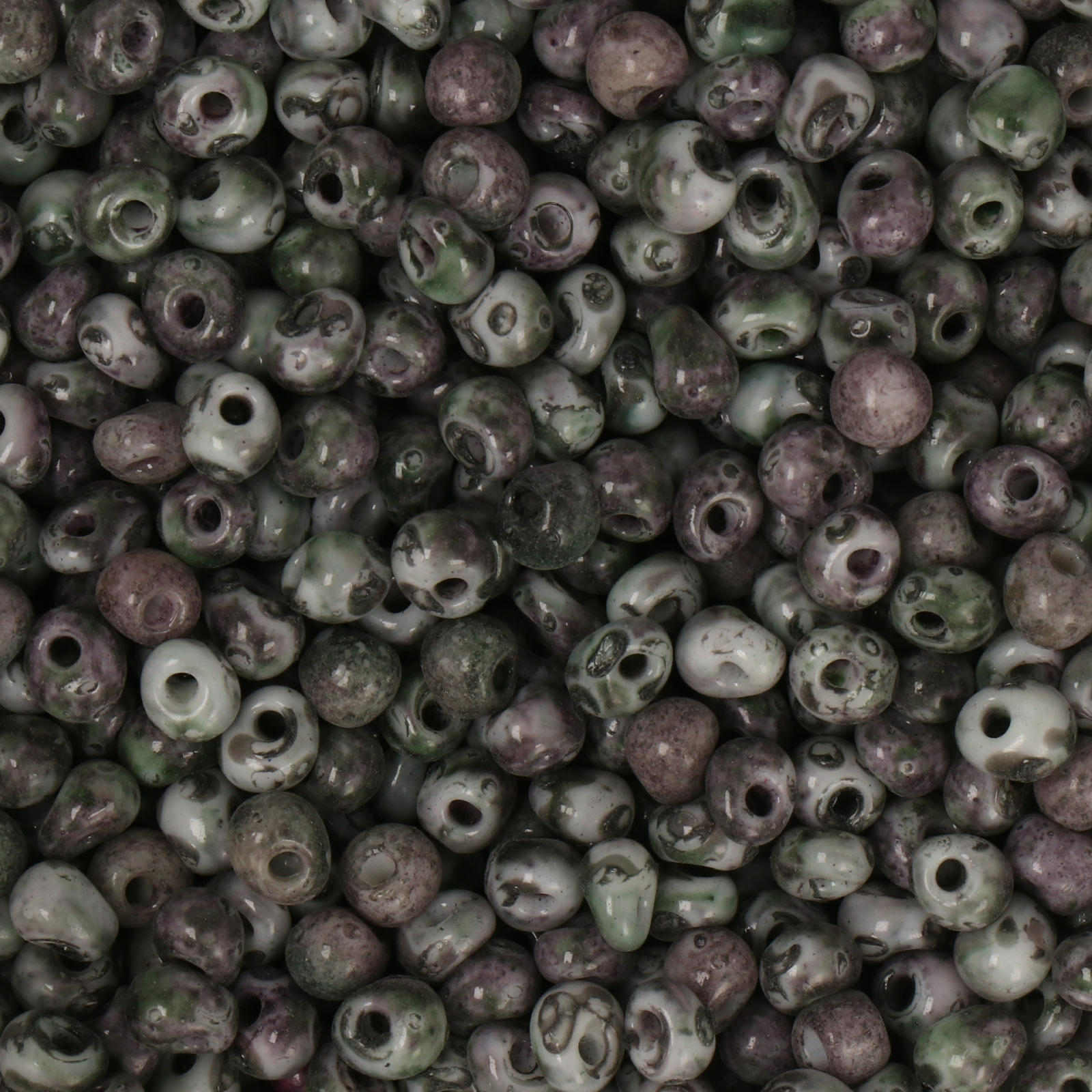 frizzy glass bead - black mix - drop 4mm (300pc aprox.) | 30gr