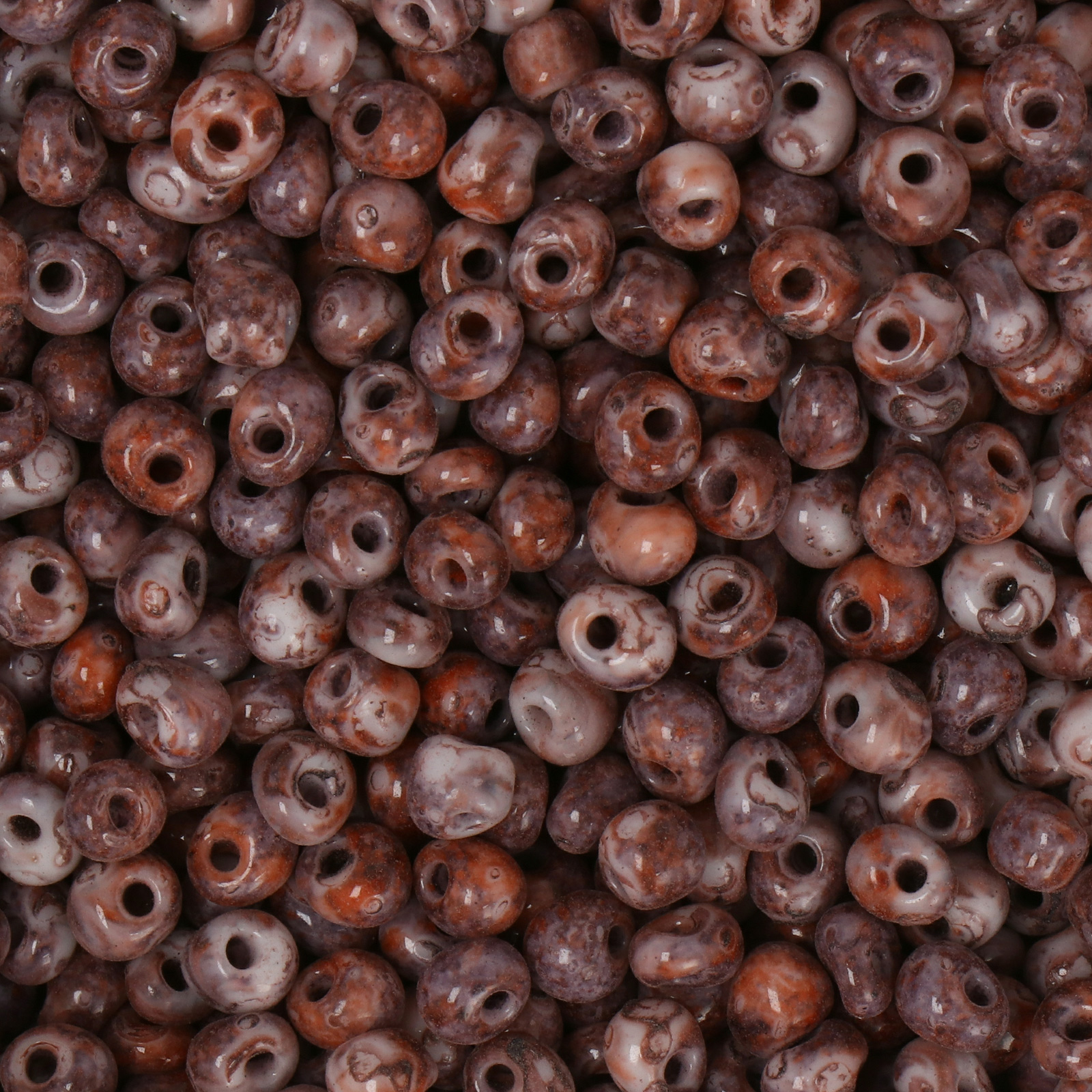 frizzy glass bead - red mix - drop 4mm (300pc aprox.) | 30gr