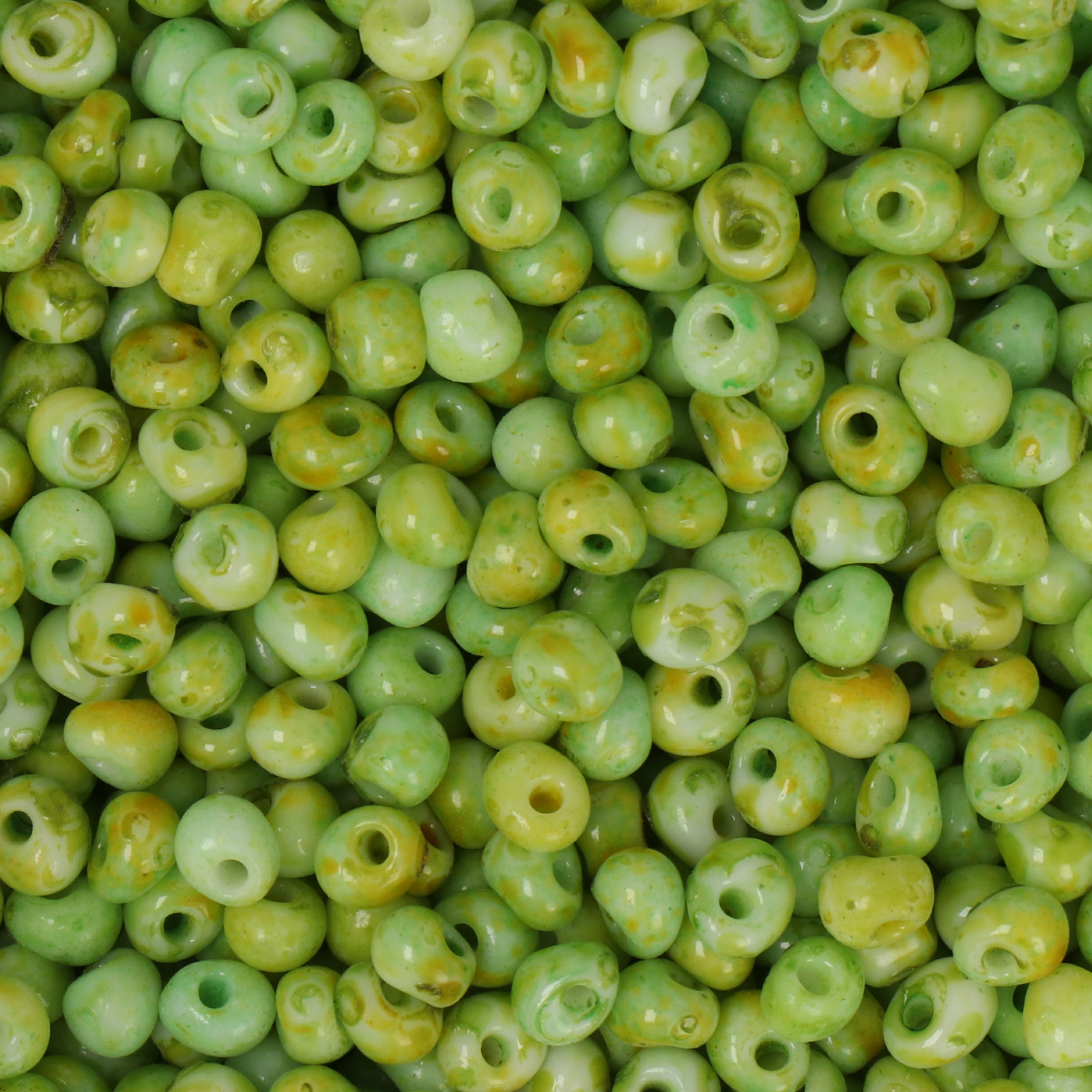 frizzy glasperlen - grün mix - drop 4mm (ca. 300 stück) | 30gr