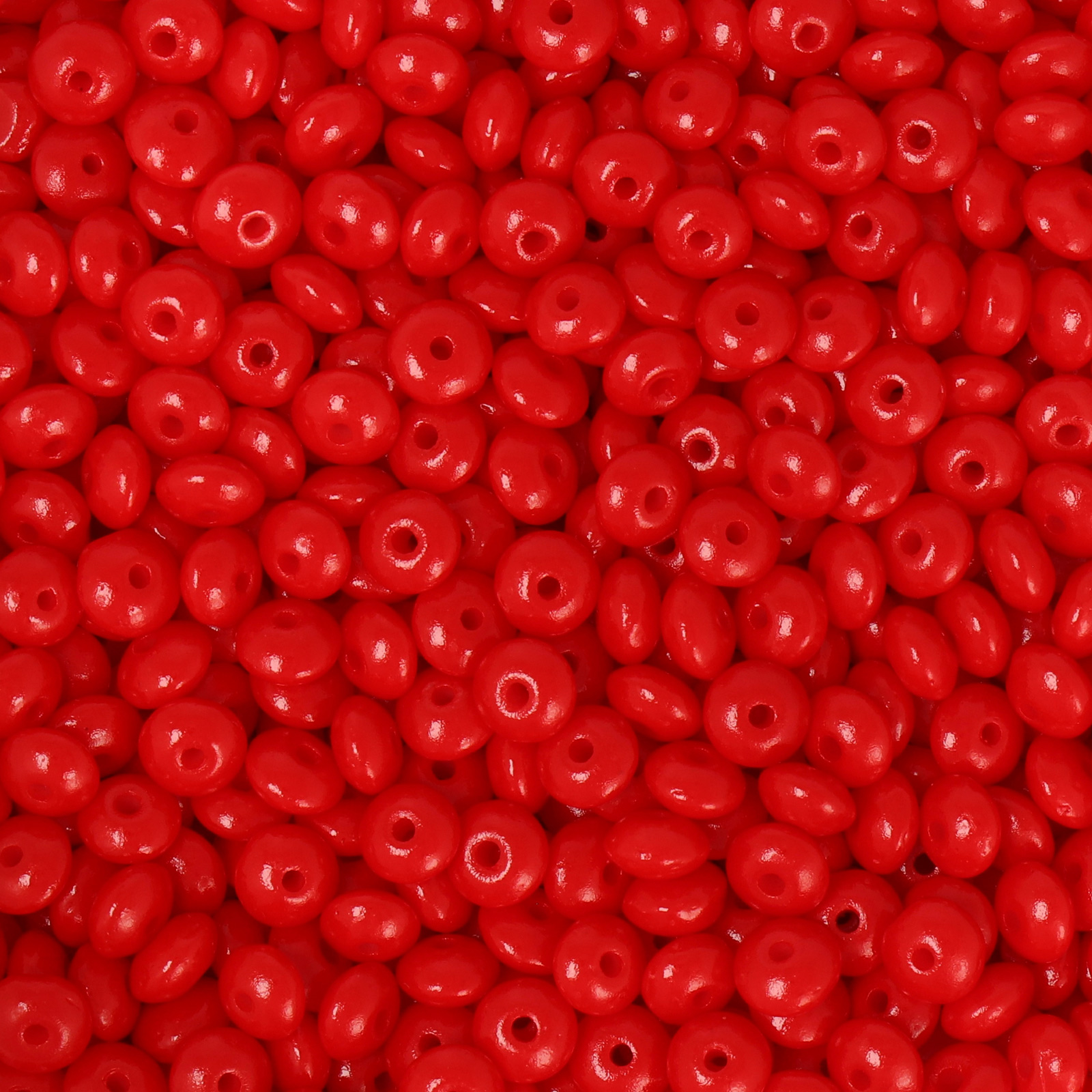 frizzy glass bead - red - roundelle 4x2mm (420pc aprox.) | 30gr