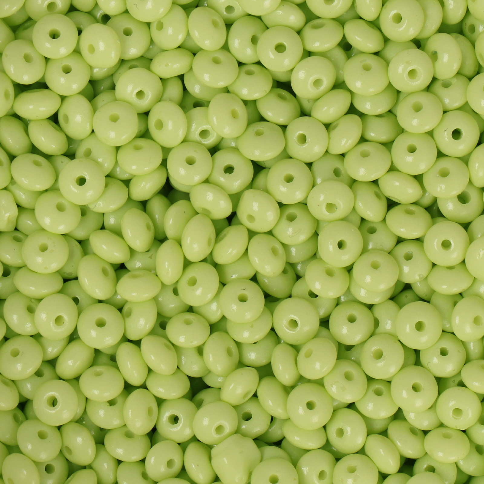 frizzy glass bead - green - roundelle 4x2mm (420pc aprox.) | 30gr