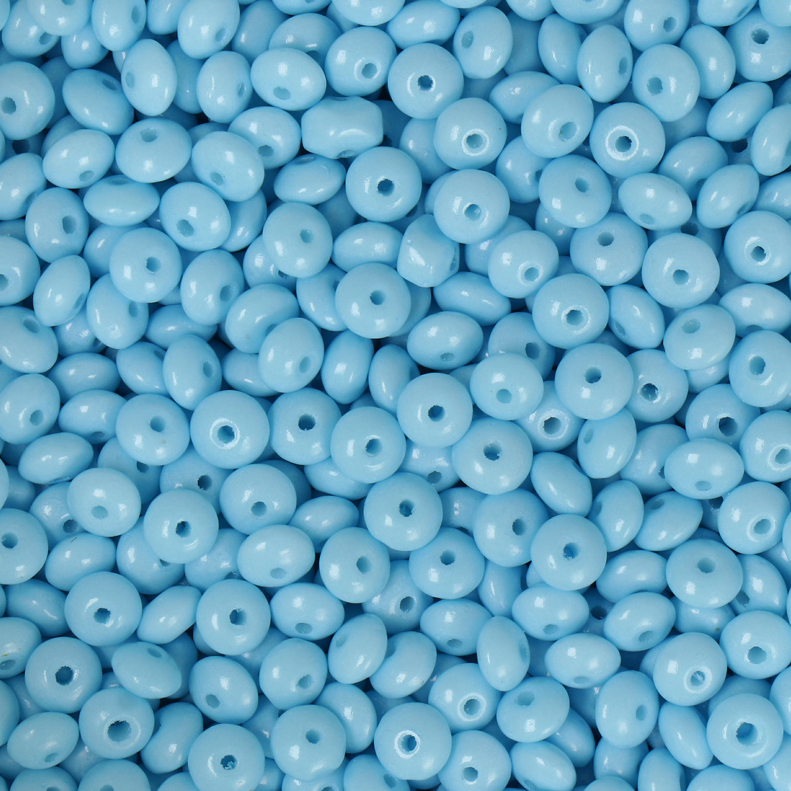 frizzy glass bead - sky blue - roundelle 4x2mm (420pc aprox.) | 30gr