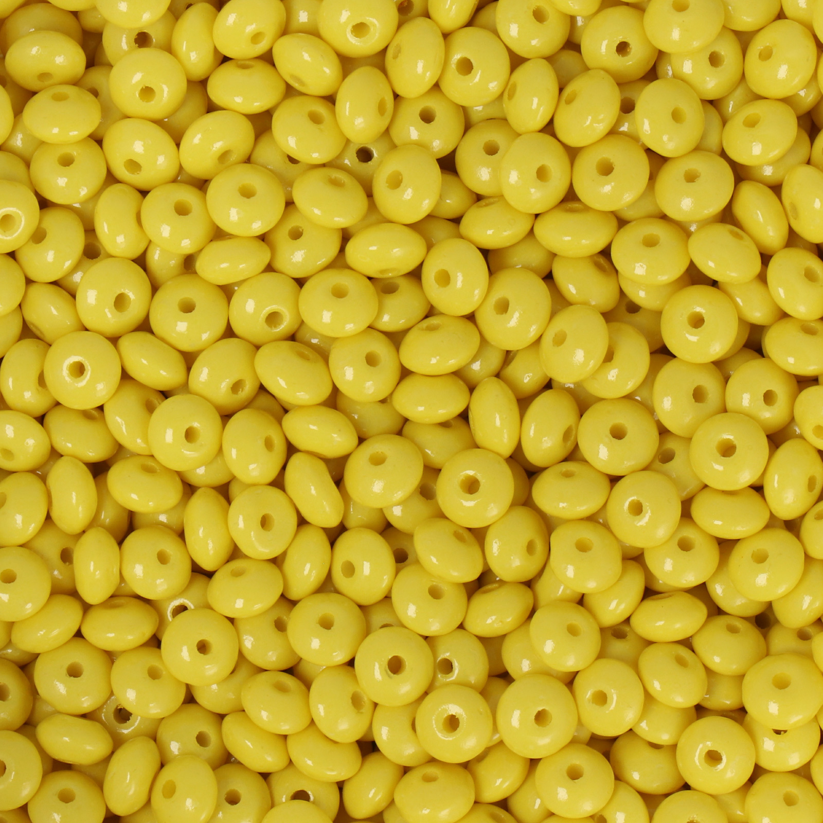 frizzy glass bead - yellow - roundelle 4x2mm (420pc aprox.) | 30gr