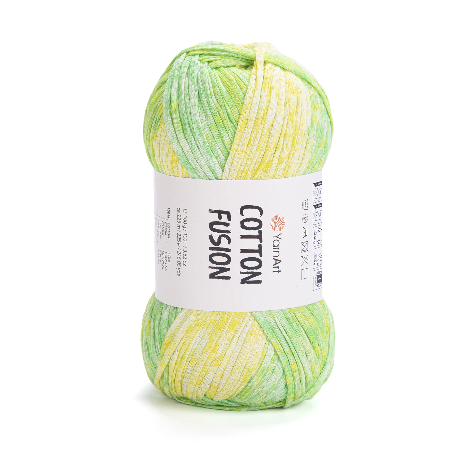 yarnart cotton fusion - lime (3644) - 100gr (225mt) | 1pc