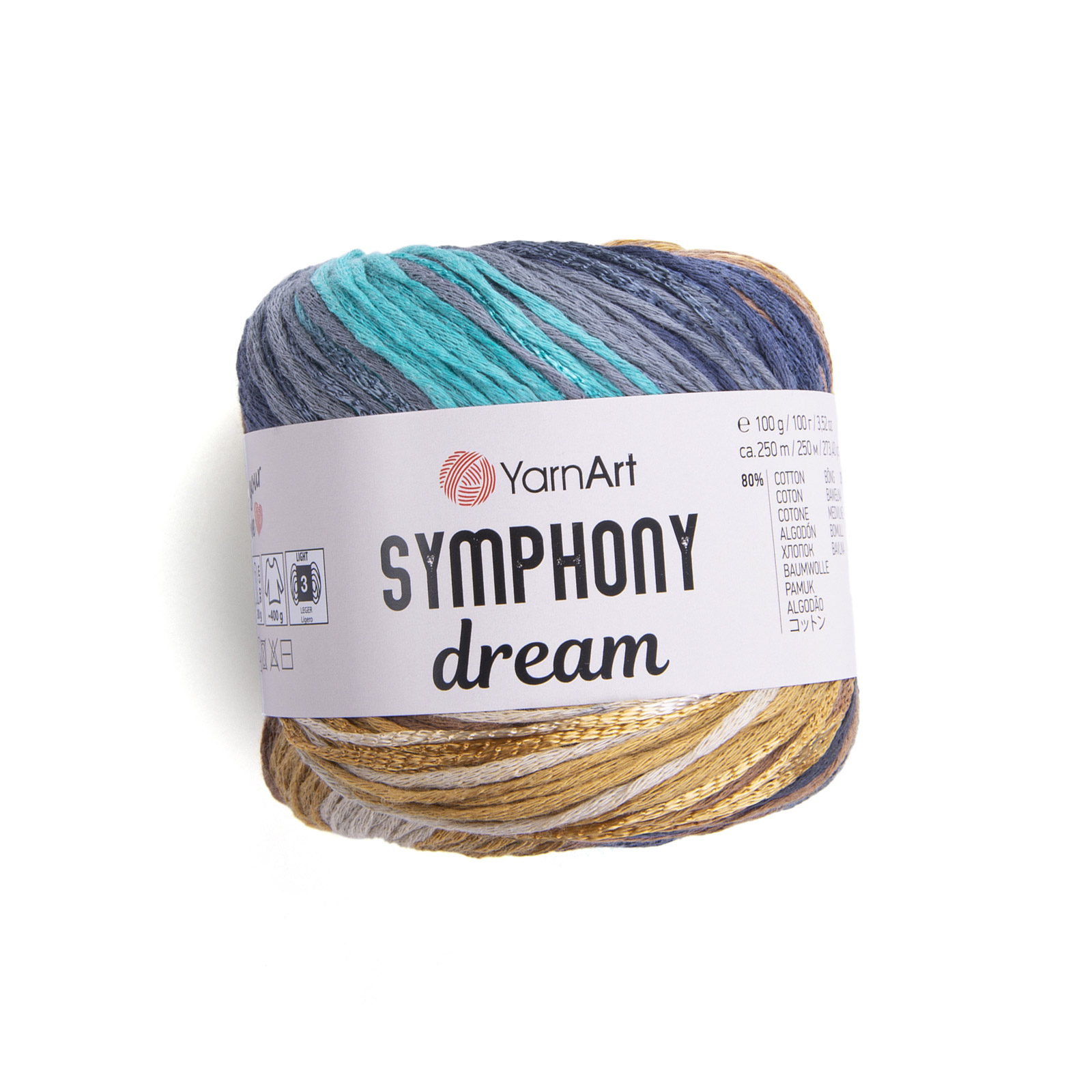 yarnart symphony dream - caraibean (3107) - 100gr (250mt) | 1pc