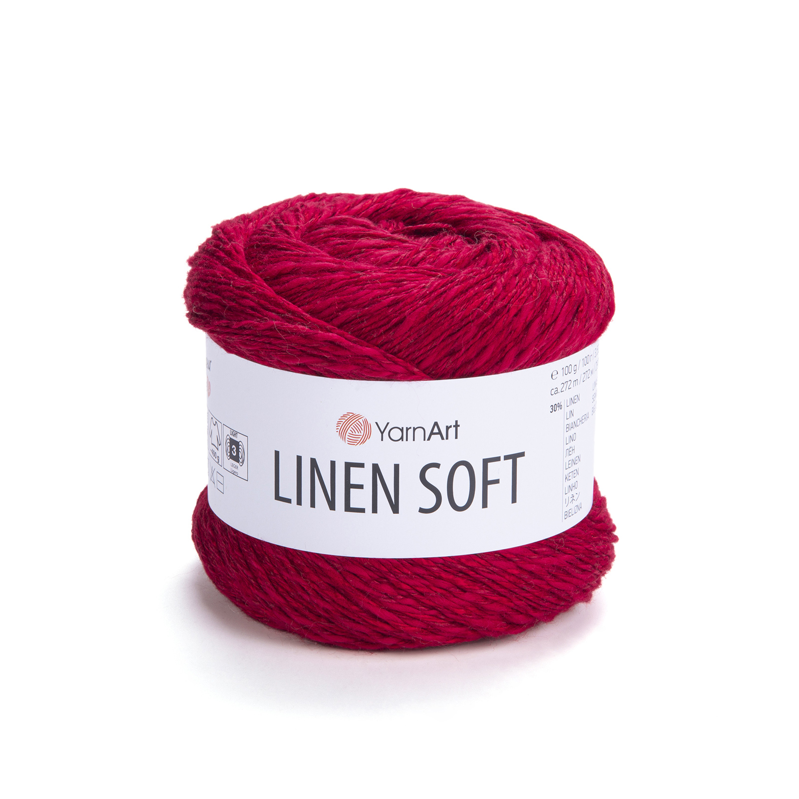 yarnart linen soft - red (7323) - 100gr (272mt) | 1pc