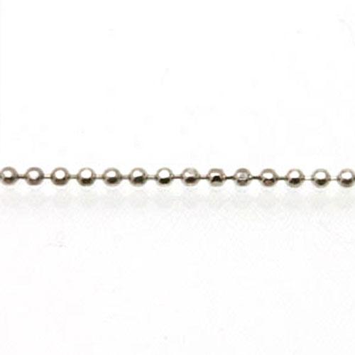rhodium silver plated stardust ball chain 2,5mm | 1mt