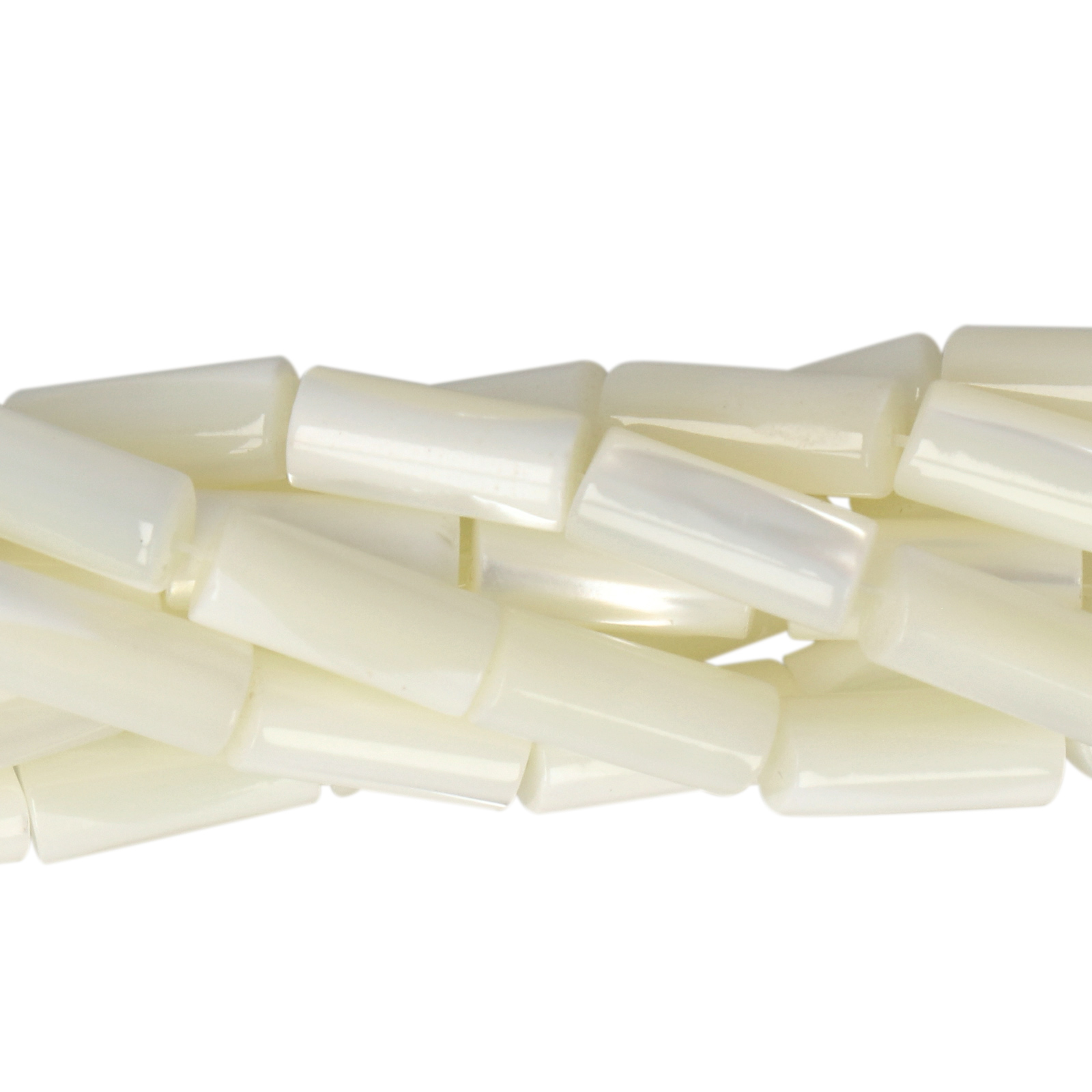 white natural mother of pearl - smooth tube 14x6mm | 4pc