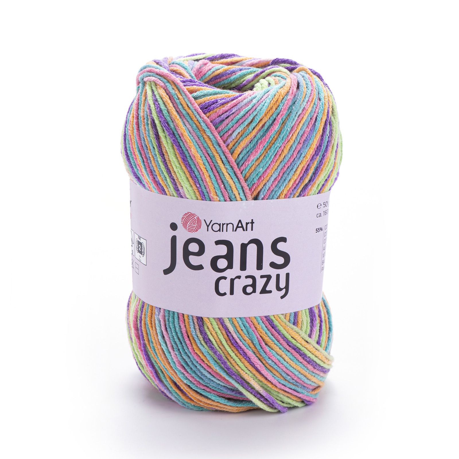 yarnart jeans crazy - confetti (8215) - 50gr (160mt) | 1pc