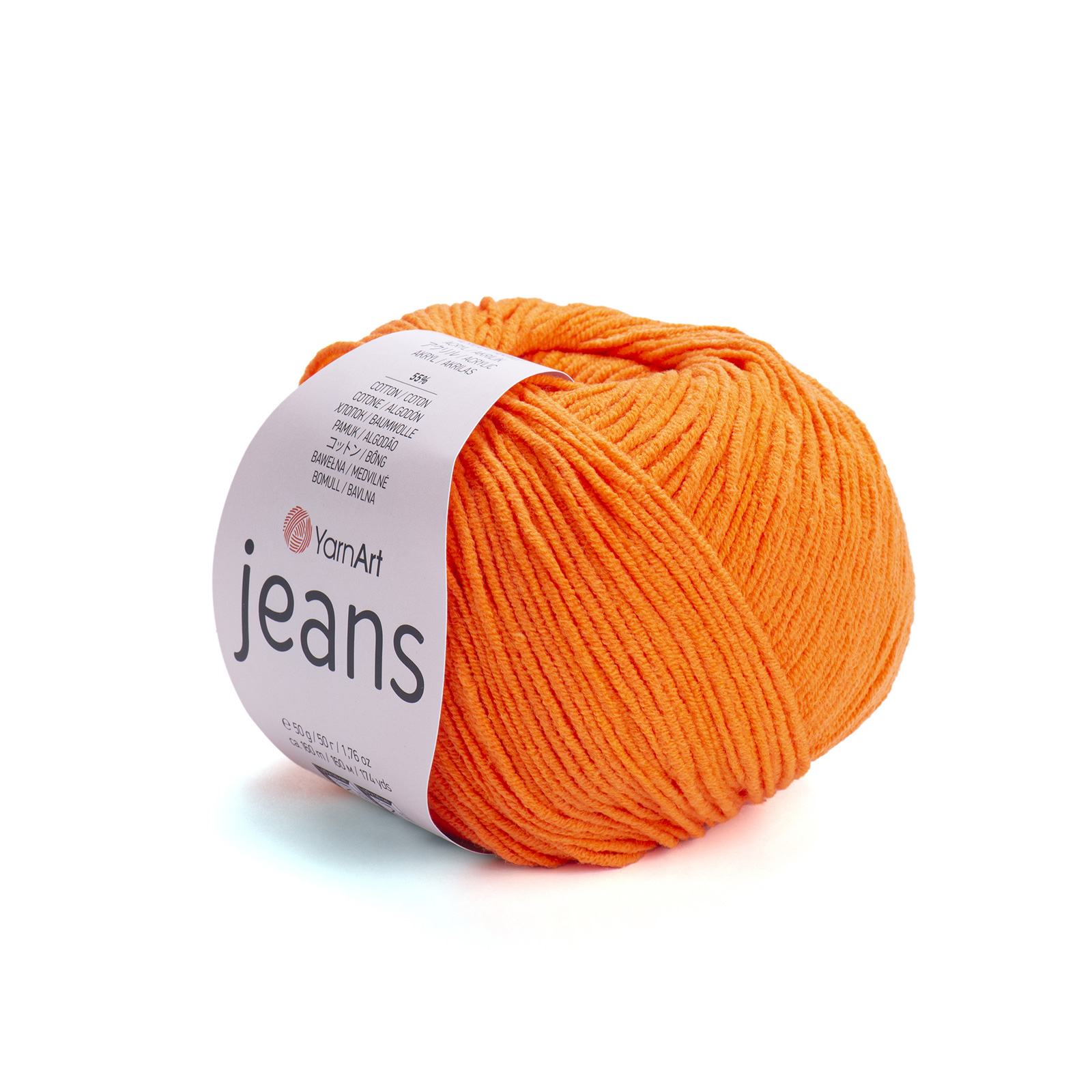 yarnart jeans - orange (77) - 50gr (160mt) | 1pc
