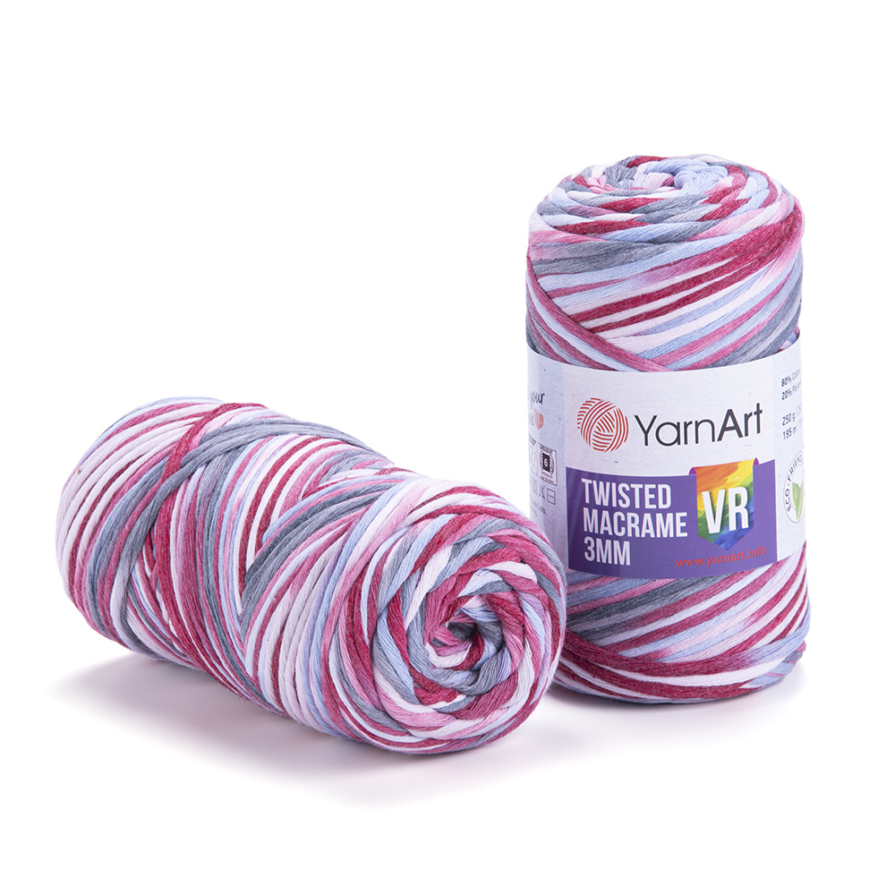 yarnart twisted macramè 3mm vr - cherry heart (917) - 250gr (195mt) | 1pc
