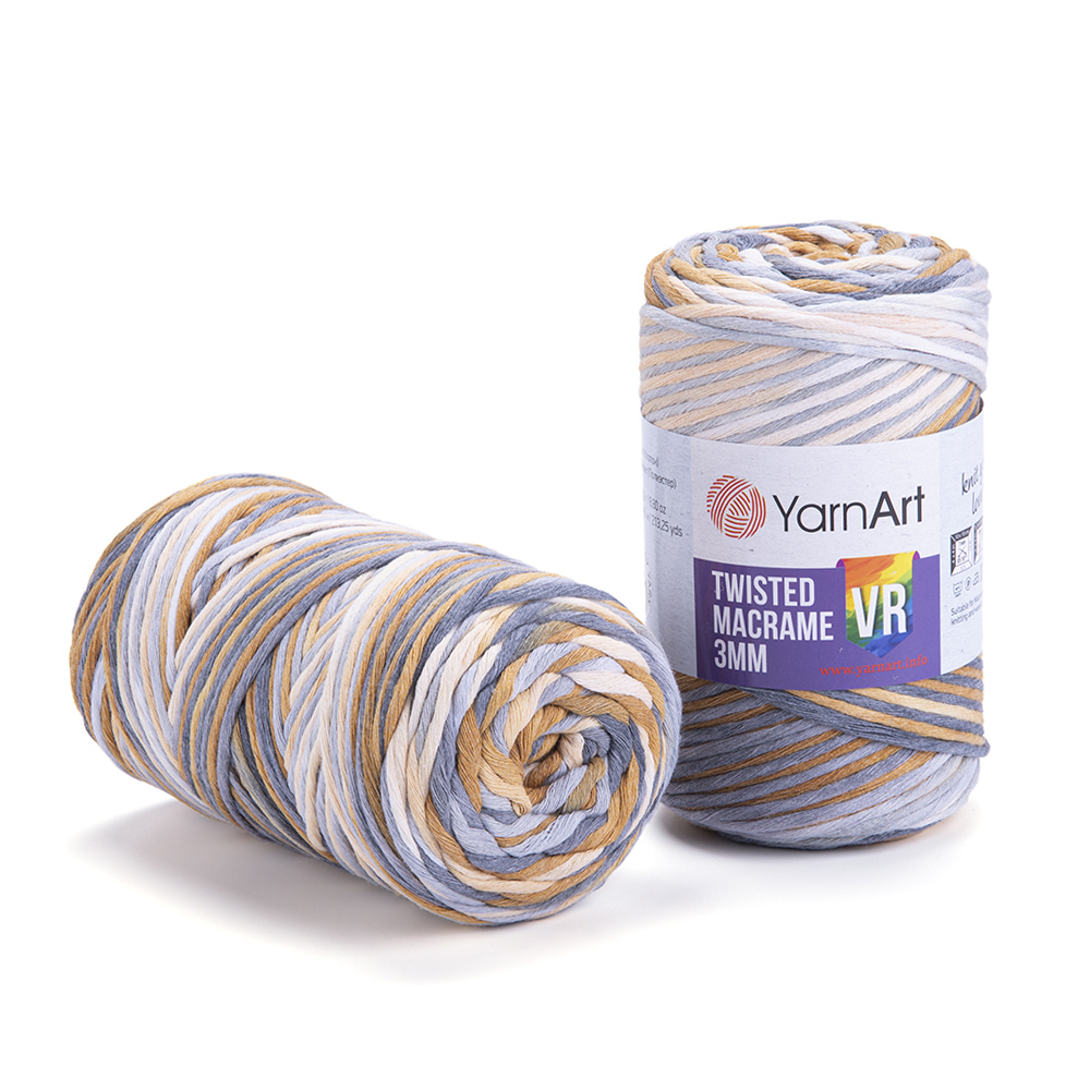yarnart twisted macramè 3mm vr - chocolilac (918) - 250gr (195mt) | 1pc