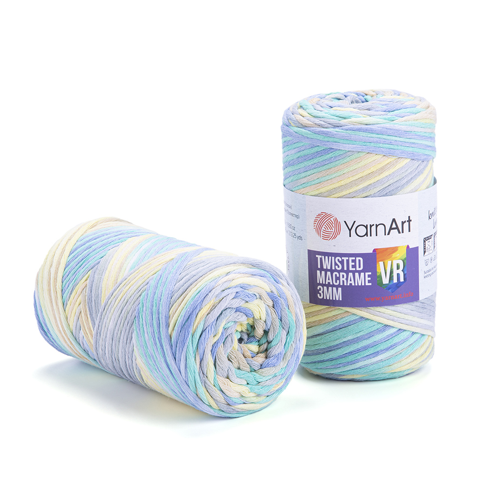 yarnart twisted macramè 3mm vr - spring dream (924) - 250gr (195mt) | 1pc