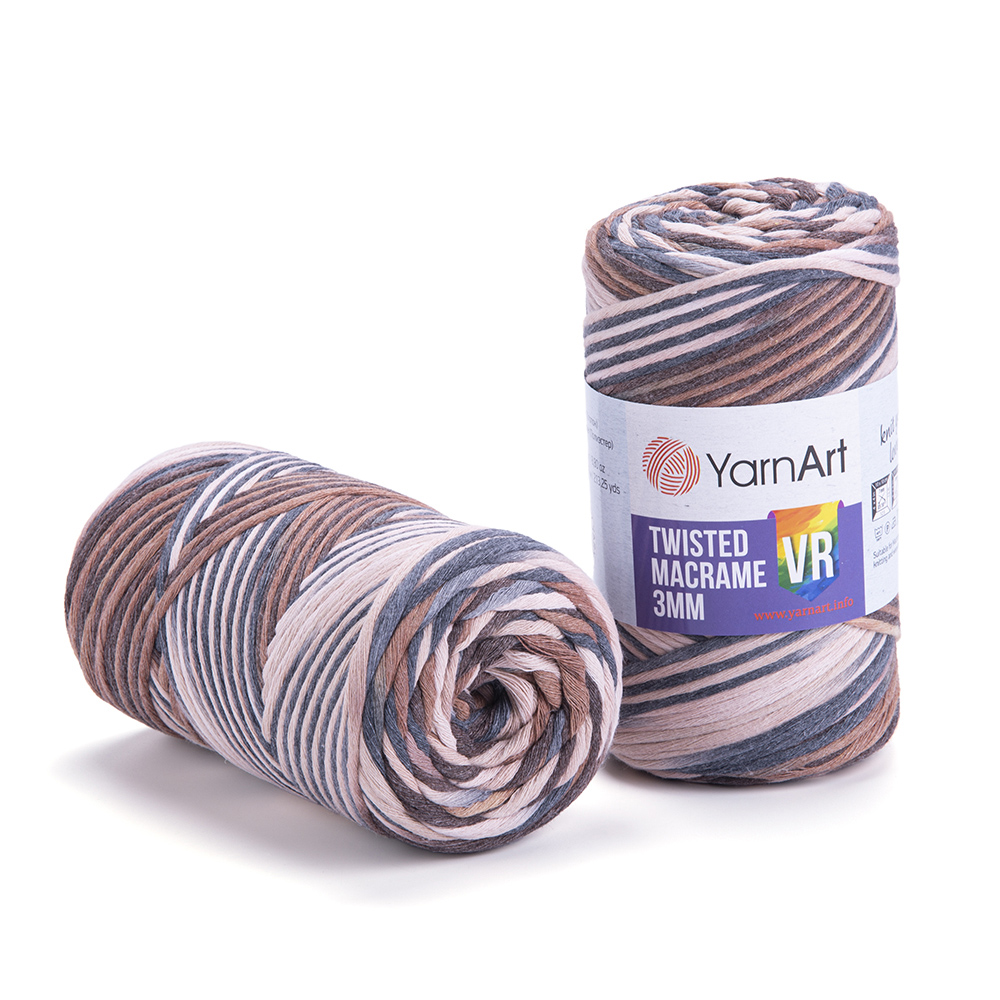 yarnart twisted macramè 3mm vr - rosa erde (928) - 250gr (195mt) | 1st