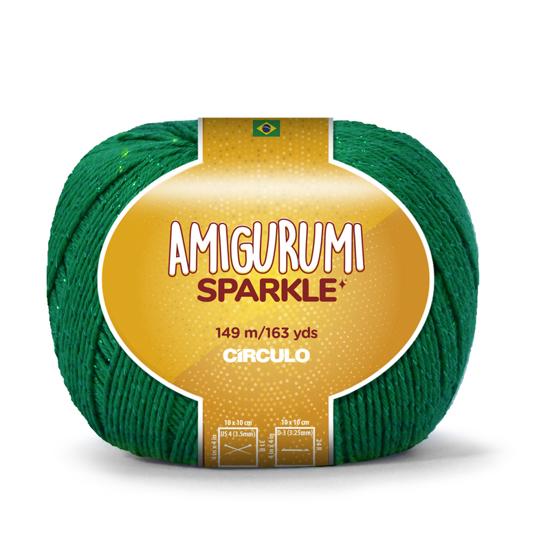 circulo amigurumi sparkle - green (5767) - 80gr (149mt) | 1pc