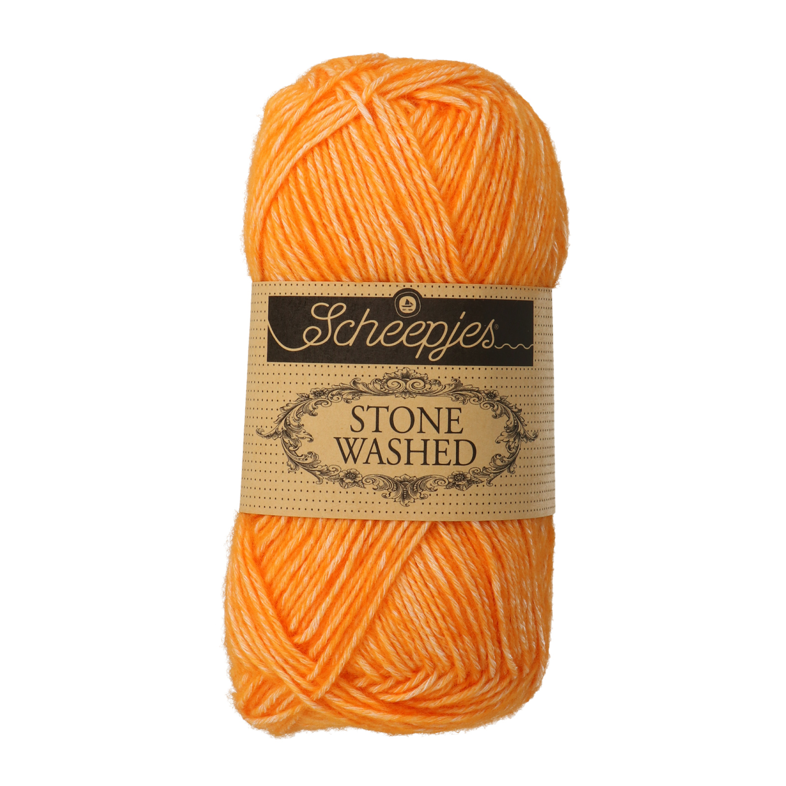 scheepjes stone washed - orange calcite (842) - 50gr (130mt) | 1st