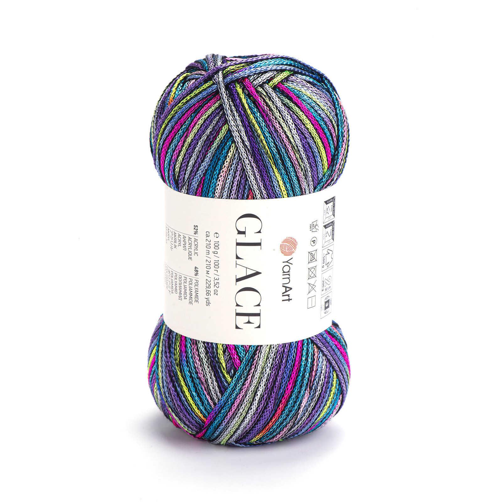 yarnart glace - pop-regenbogen (7203) - 100gr (210mt) | 1st