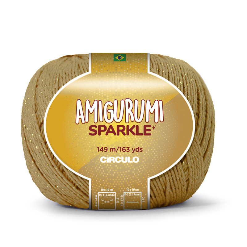 circulo amigurumi sparkle - karamell (7076) - 80gr (149mt) | 1st