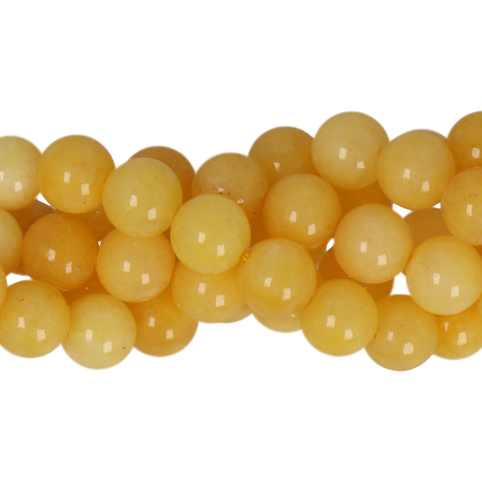 dyed jade gelb glatt runde 8mm | strang 38/40cm