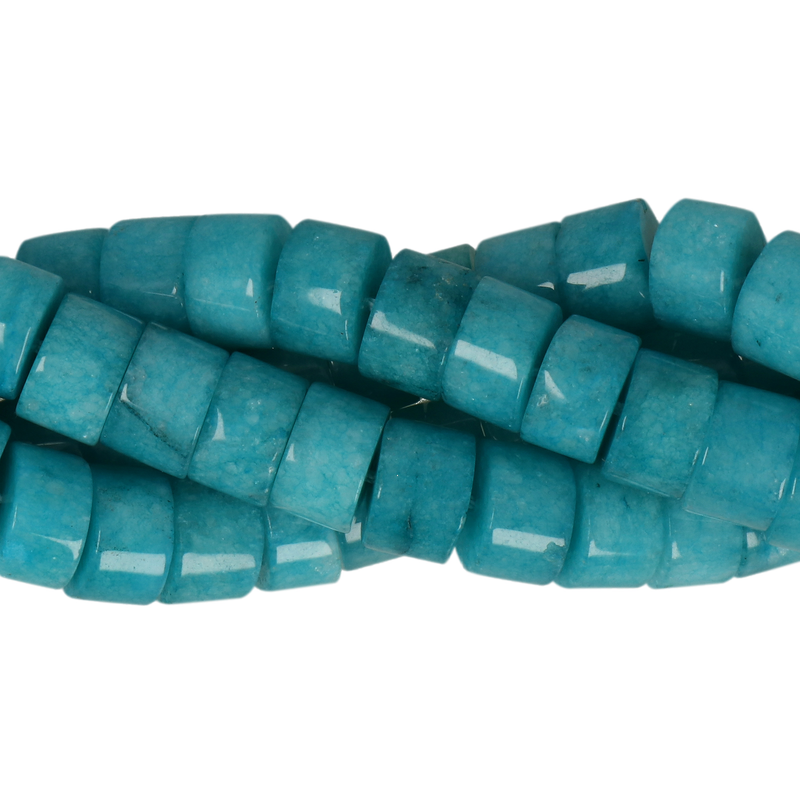 dyed jade aqua heishi 10x6mm | 15st