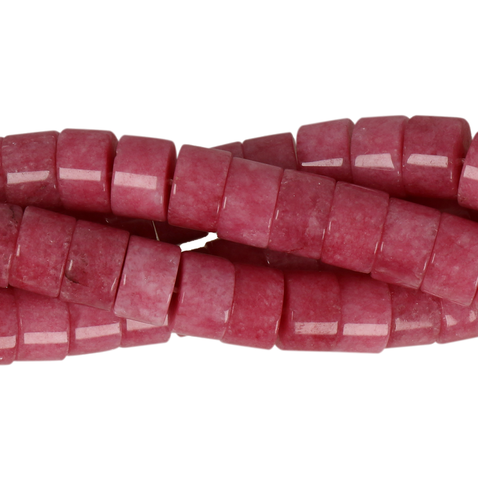 dyed jade fuchsia heishi 10x6mm | 15st
