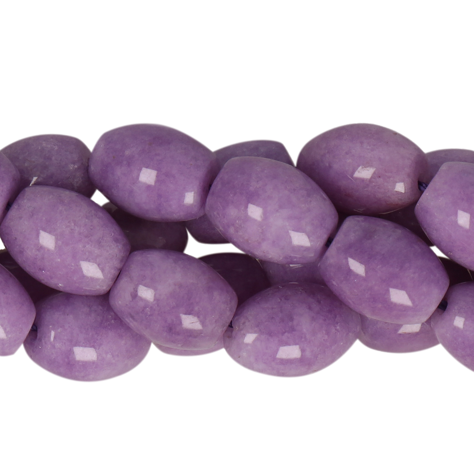 dyed jade purple smooth barrel 14x10mm | 4pc