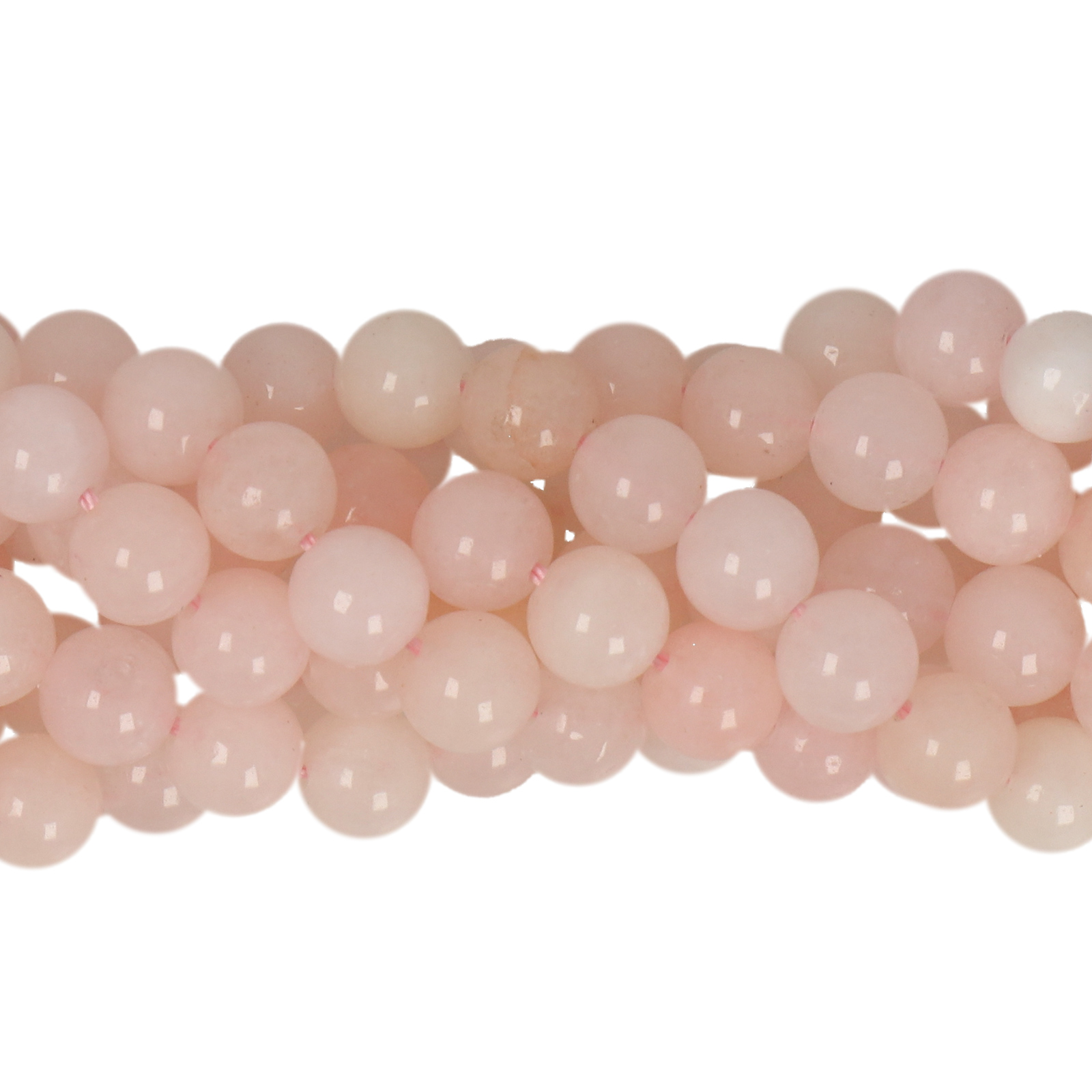dyed jade pink smooth round 6mm | 15/16-inch strand