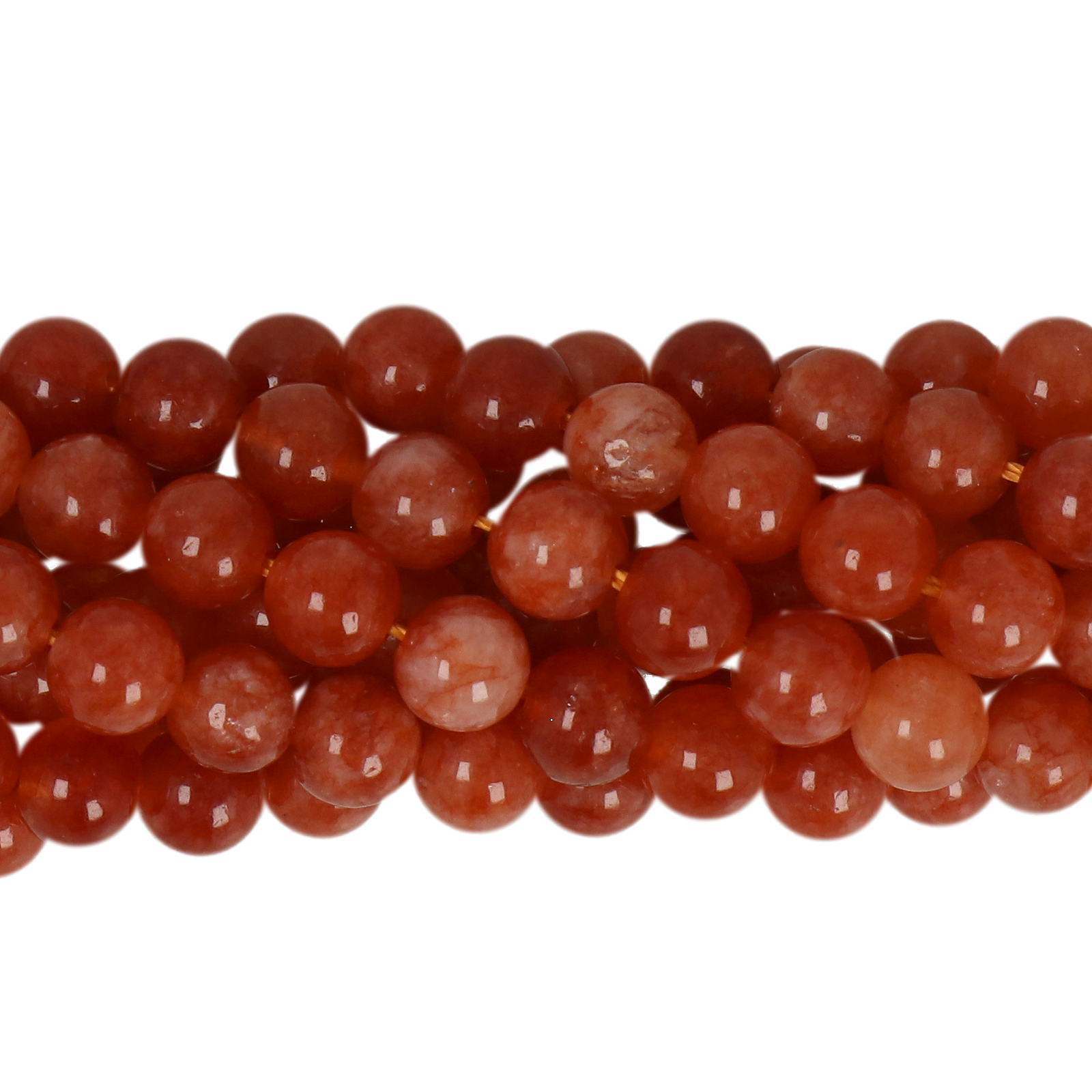 dyed jade rot glatt runde 6mm | strang 38/40cm