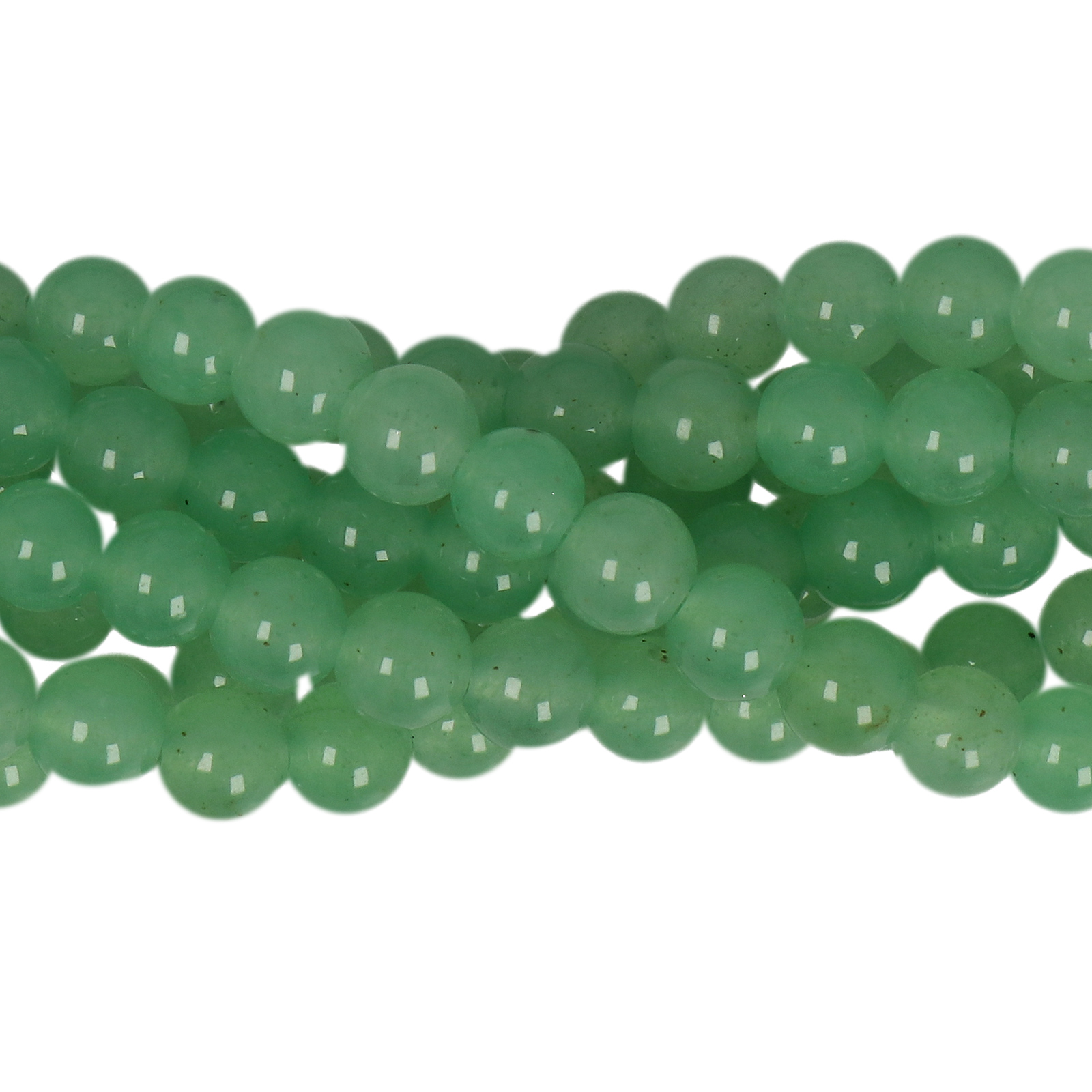 dyed jade green smooth round 6mm | 15/16-inch strand