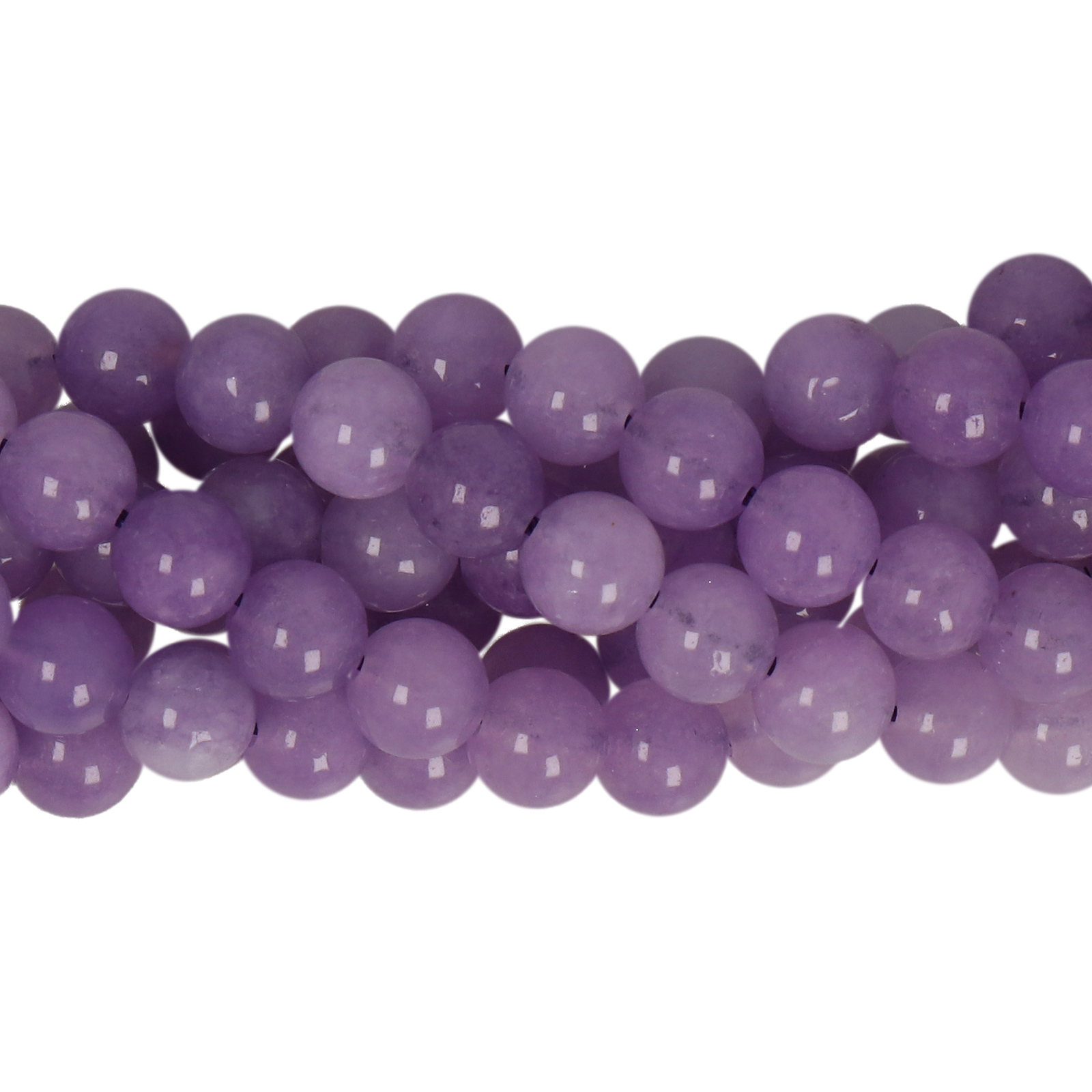 dyed jade purple smooth round 6mm | 15/16-inch strand